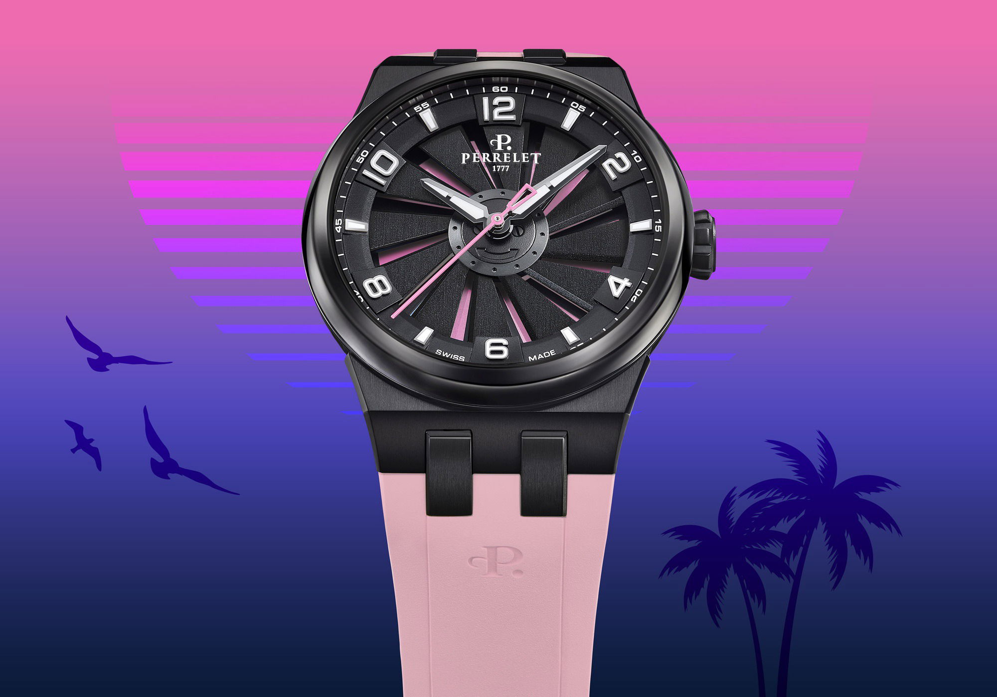 Perrelet Turbine Pink Flamingo A4067/8 3