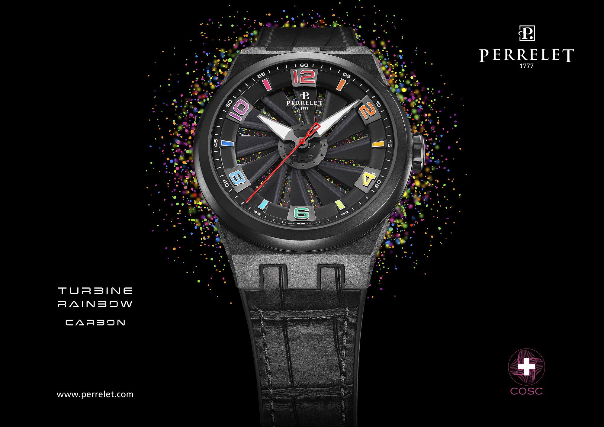 Perrelet Turbine Rainbow Carbon A8003/1 3