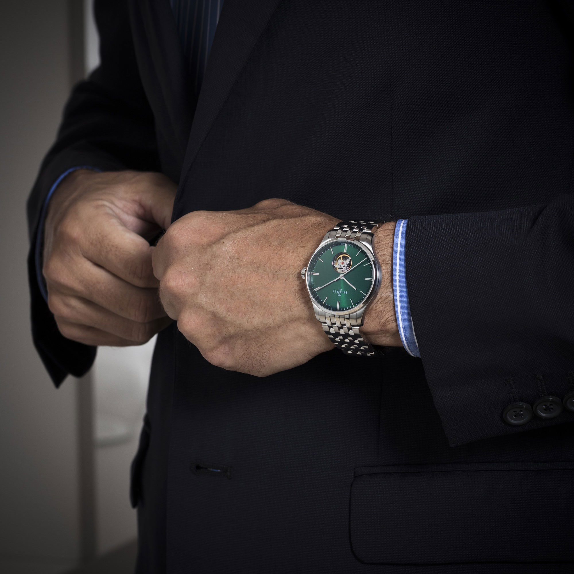 IMG_9086 Perrelet Weekend Open Heart Green A1302/7 3