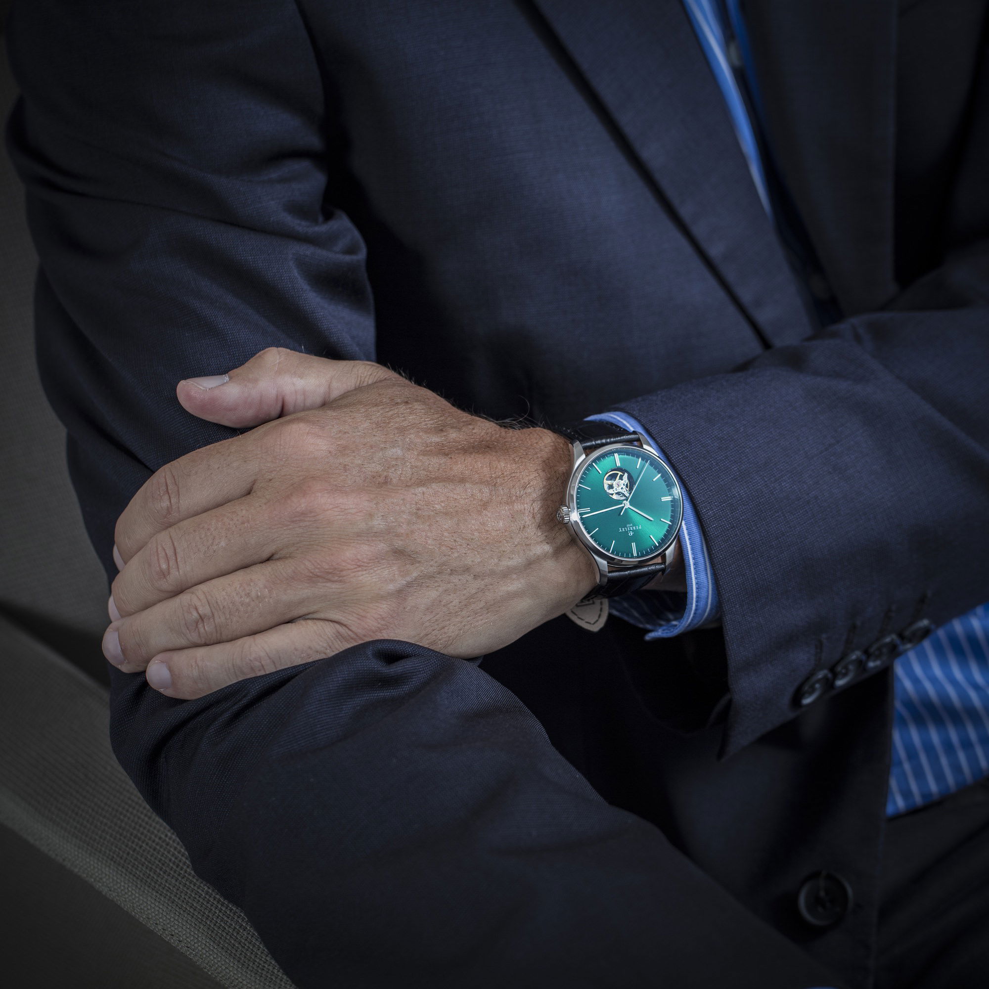 IMG_9086 Perrelet Weekend Open Heart Green A1302/8 3