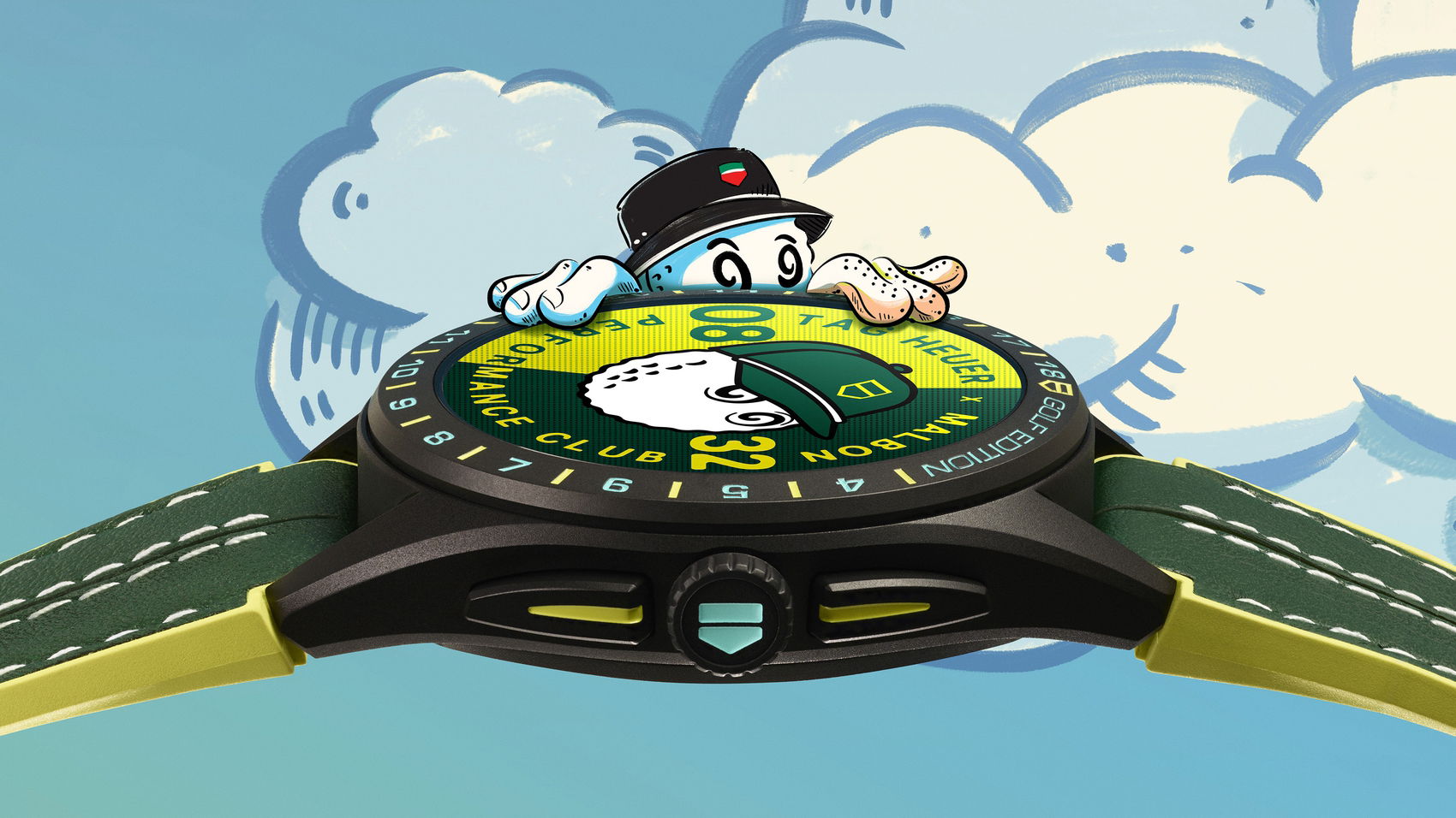 TAG Heuer Connected Calibre E4 45MM X Malbon Golf Edition SBR8A85.EB0338 3