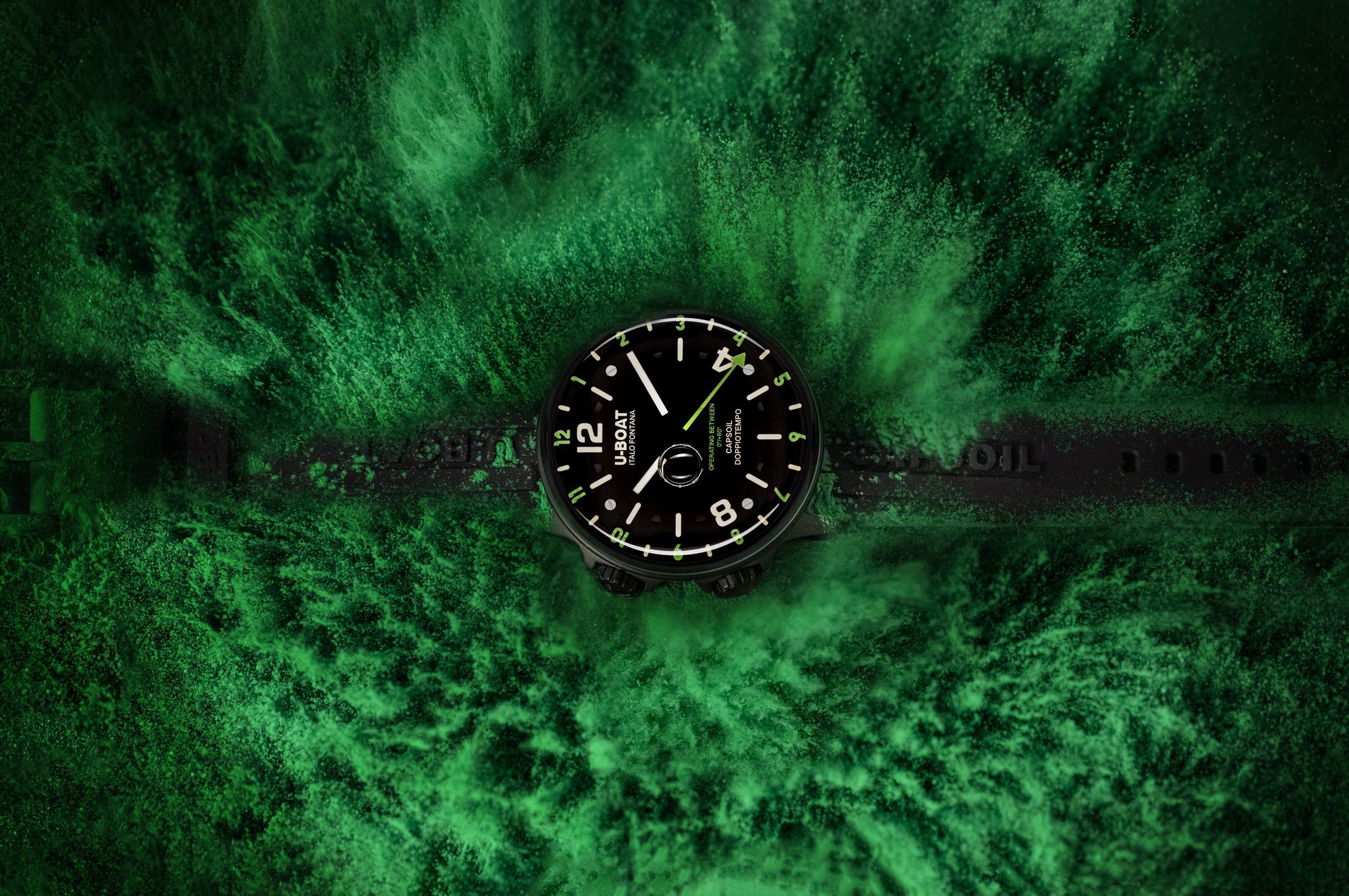 U-Boat Capsoil Doppiotempo 45 DLC Green Rehaut 8840/A 3