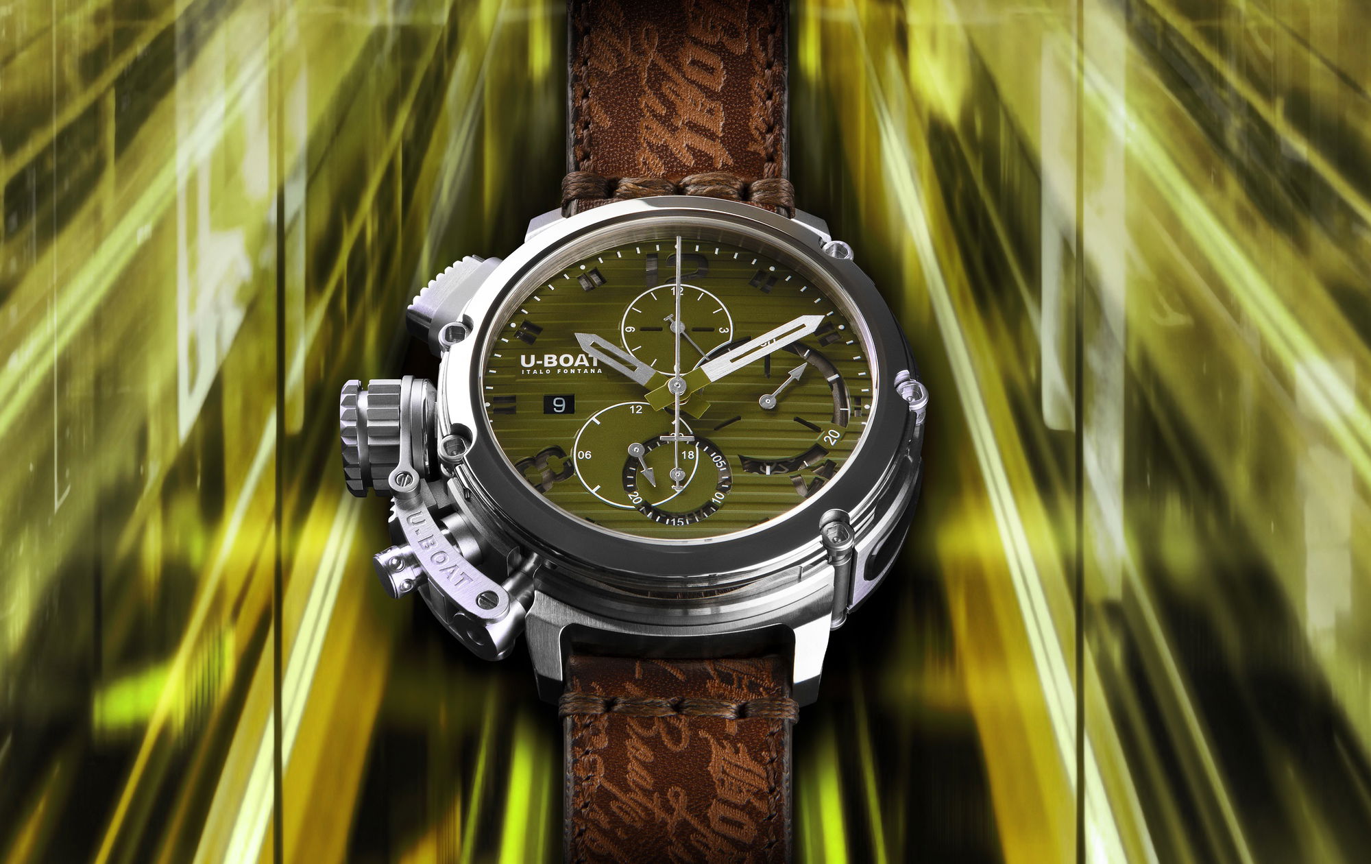 U-Boat Chimera 46 Chrono SS Verde 9591 3
