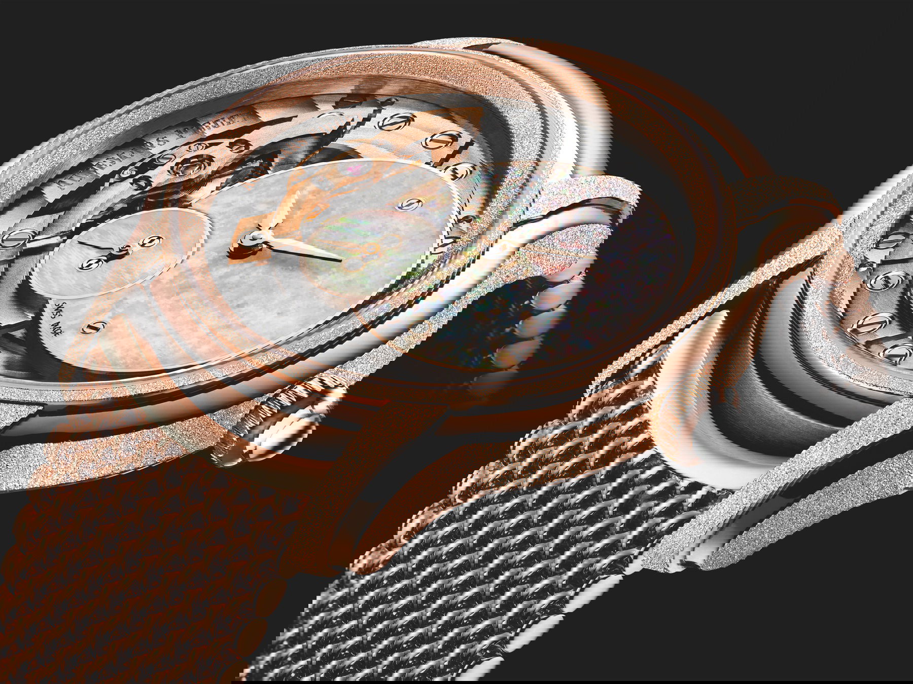 IMG_9081 Audemars Piguet Millenary Frosted Gold Opal Dial 77244OR.GG.1272OR.01 Replica 4