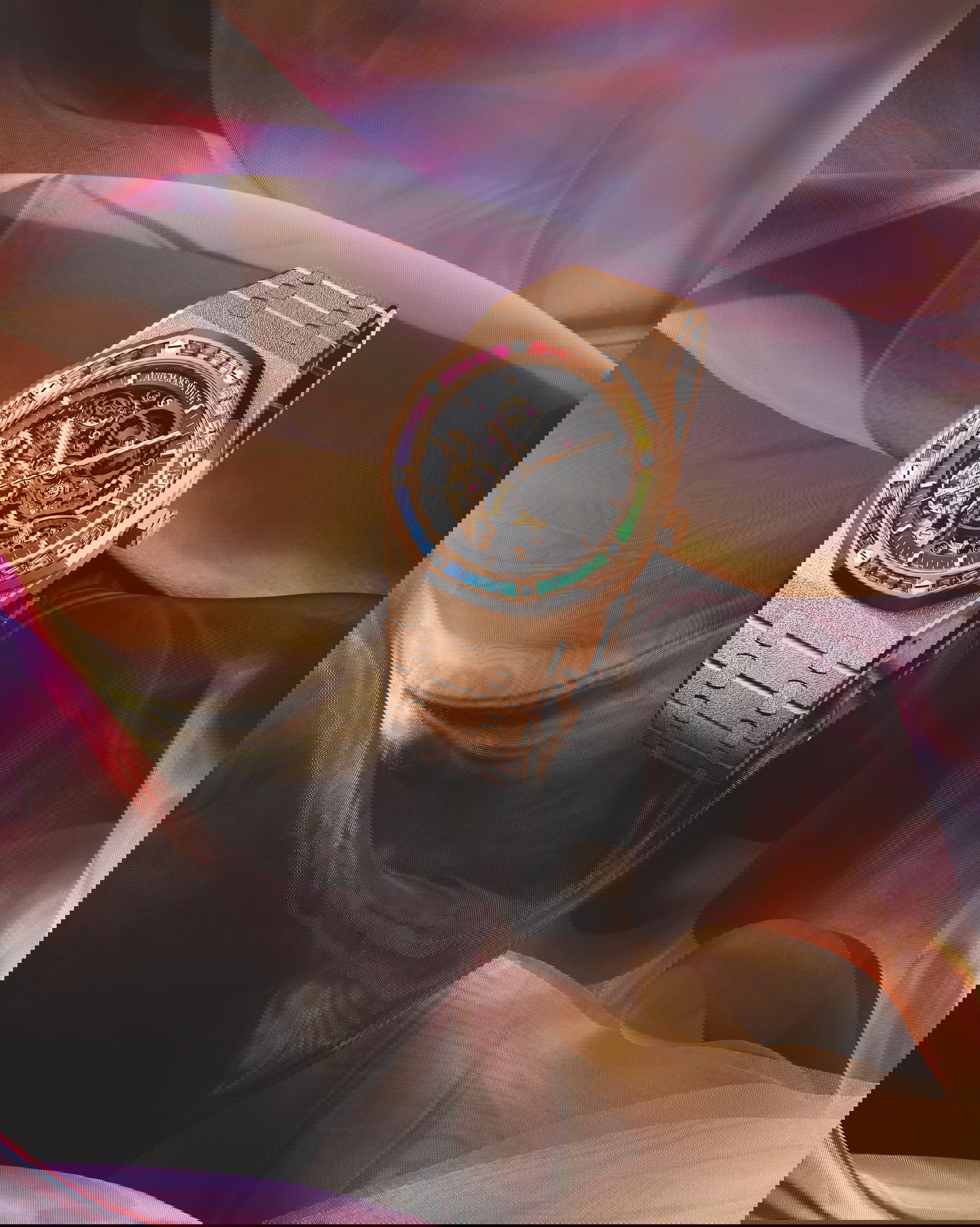 IMG_9081 Audemars Piguet Royal Oak Frosted Gold Double Balance Wheel Openworked 15412OR.YG.1224OR.01 Replica 4