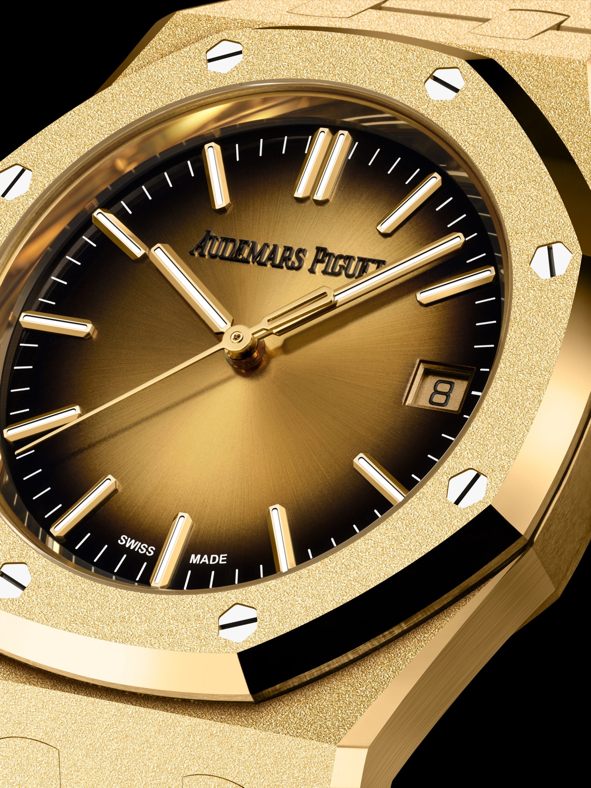 IMG_9081 Audemars Piguet Royal Oak Frosted Gold Selfwinding 15550BA.GG.1356BA.01 Replica 4