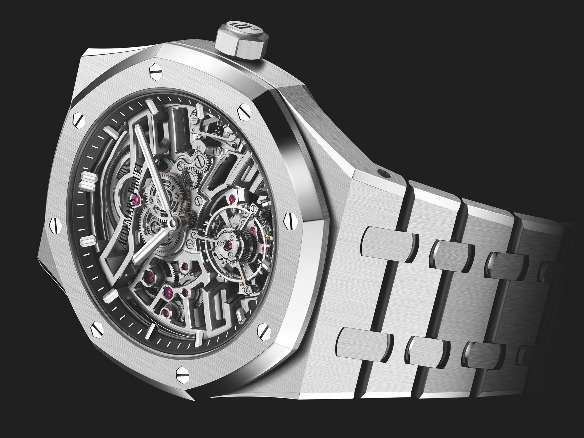 Audemars Piguet Royal Oak Selfwinding Flying Tourbillon Openworked 26735ST.OO.1320ST.01 Replica 4