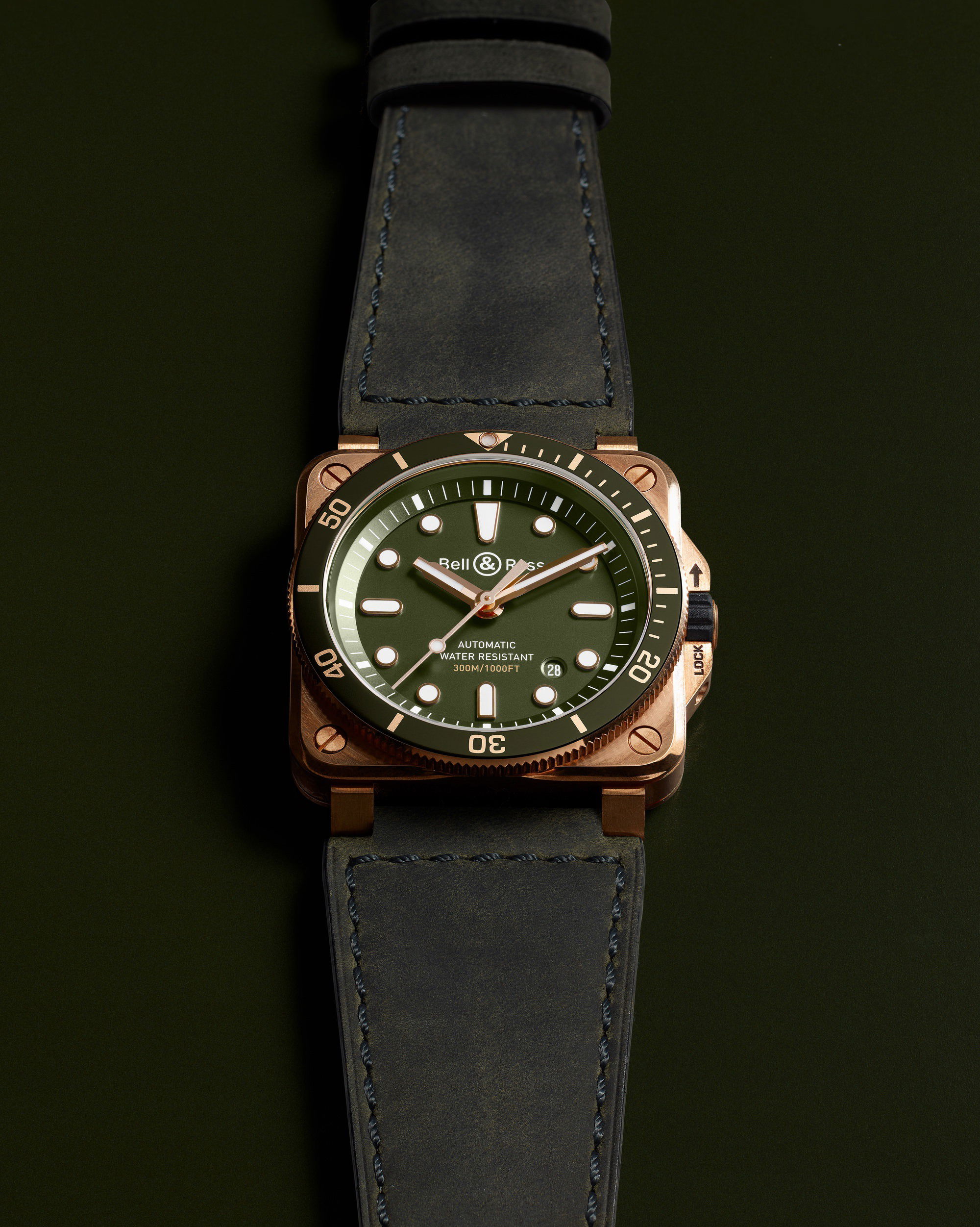 Bell & Ross BR 03-93 DIVER GREEN BRONZE BR0392-D-G-BR/SCA Replica 4