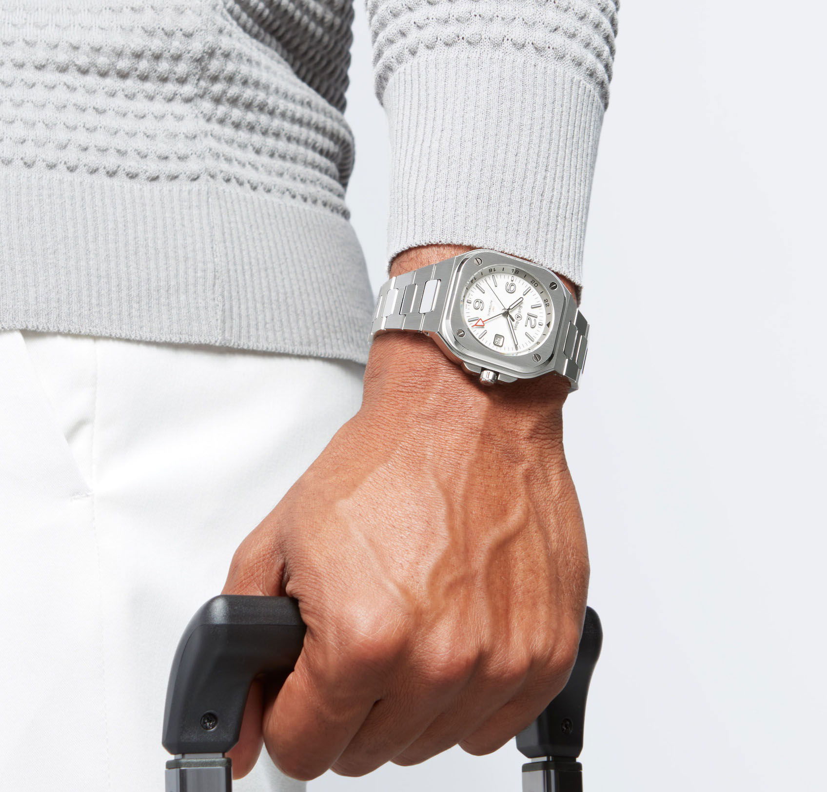 Bell & Ross BR 05 GMT White BR05G-SI-ST/SST Replica 4