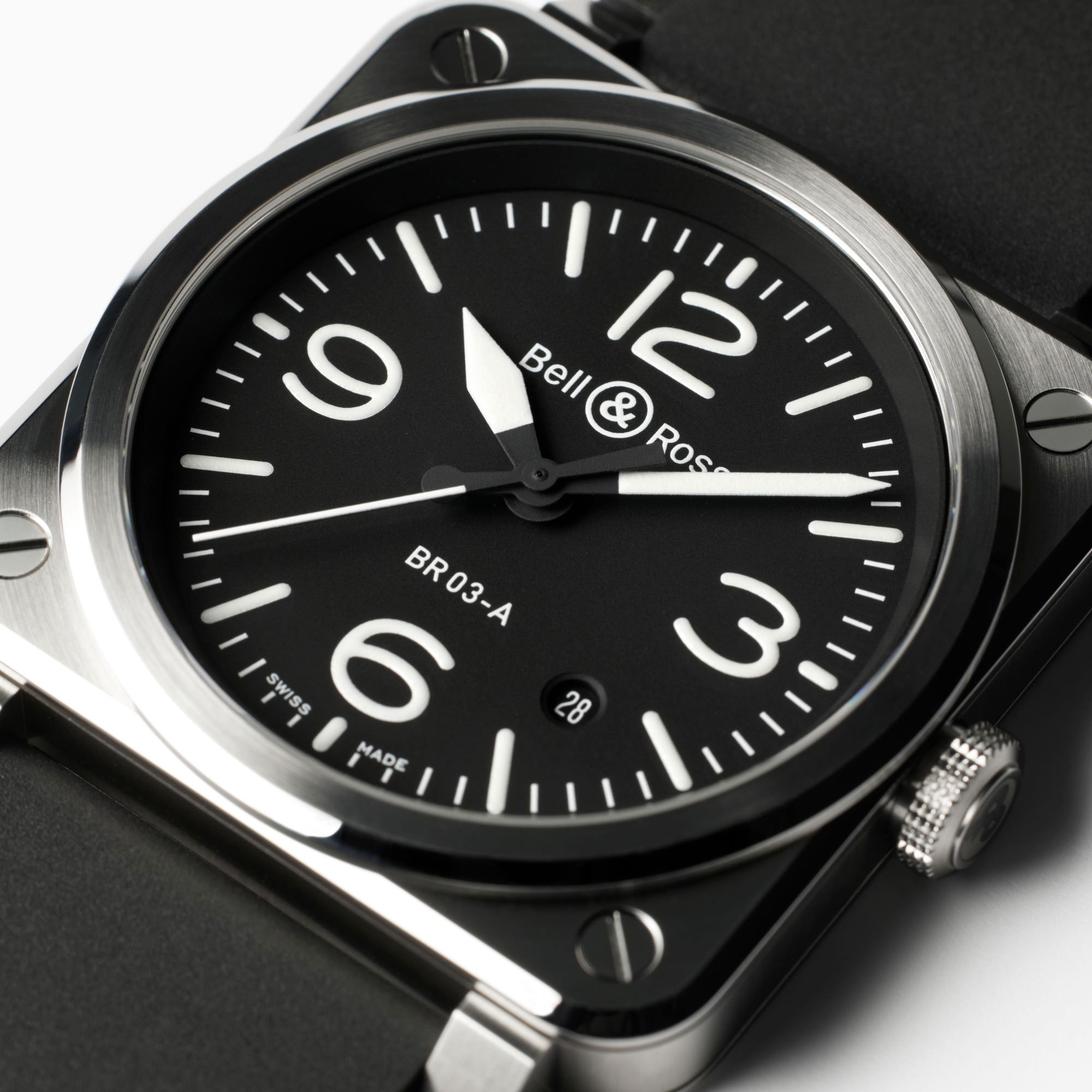 Bell & Ross BR 03 Black Steel BR03A-BL-ST/SRB Replica 4