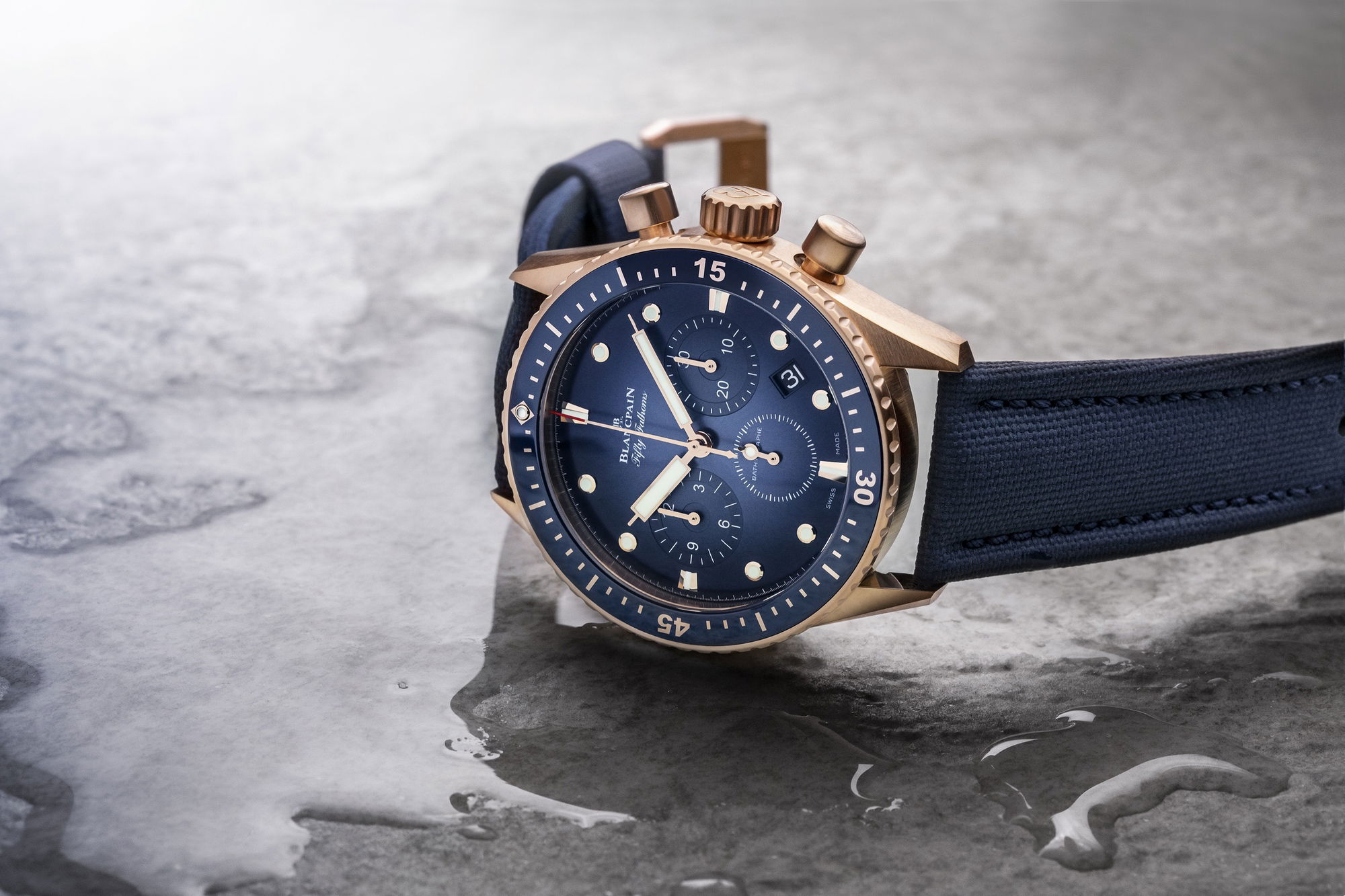 Blancpain Fifty Fathoms Bathyscaphe Chronographe Flyback 5200-3640-76S Replica 4