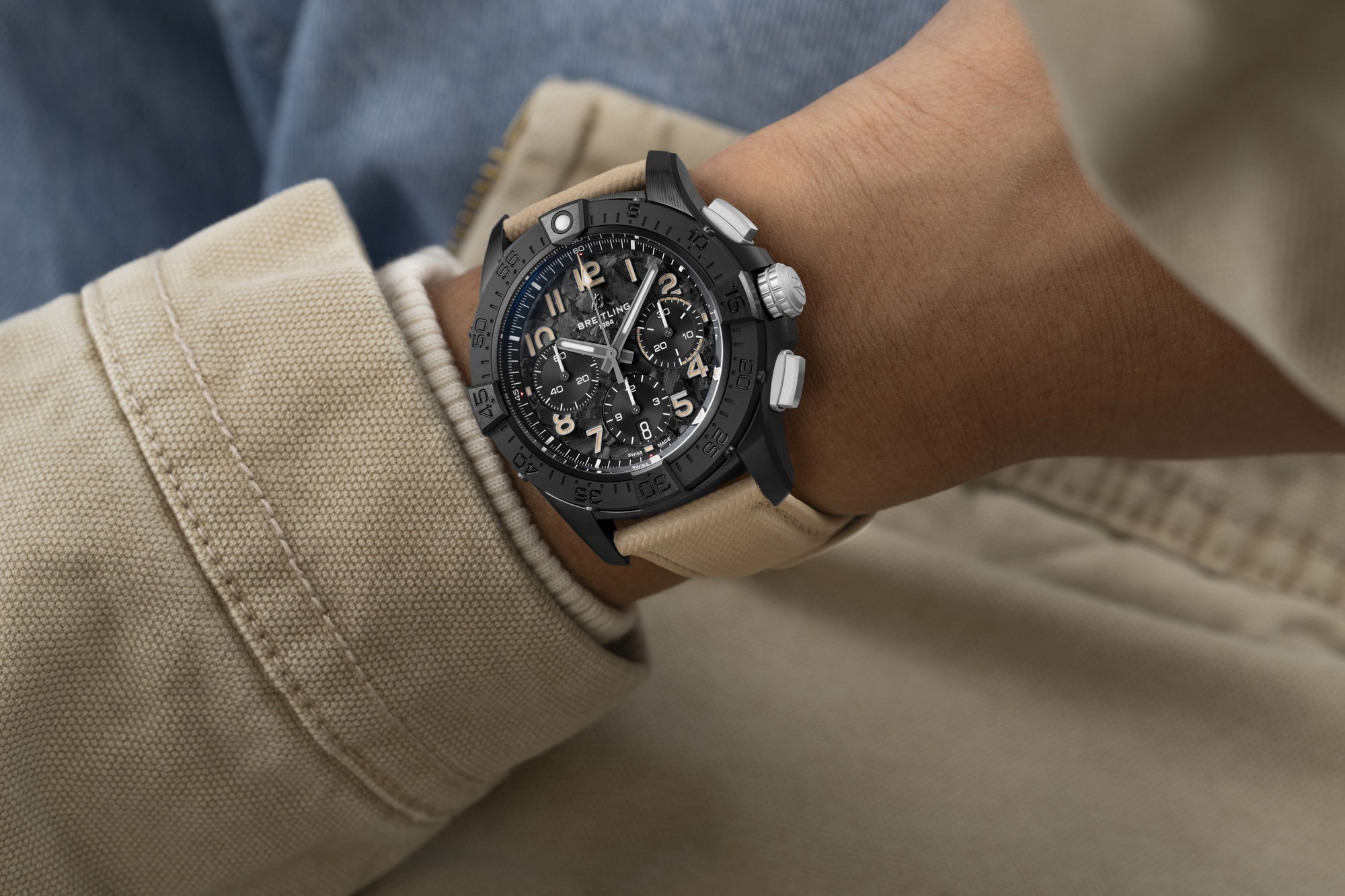 IMG_9081 Breitling Avenger B01 Chronograph 42 Night Mission SB0146101B1X1 Replica 4