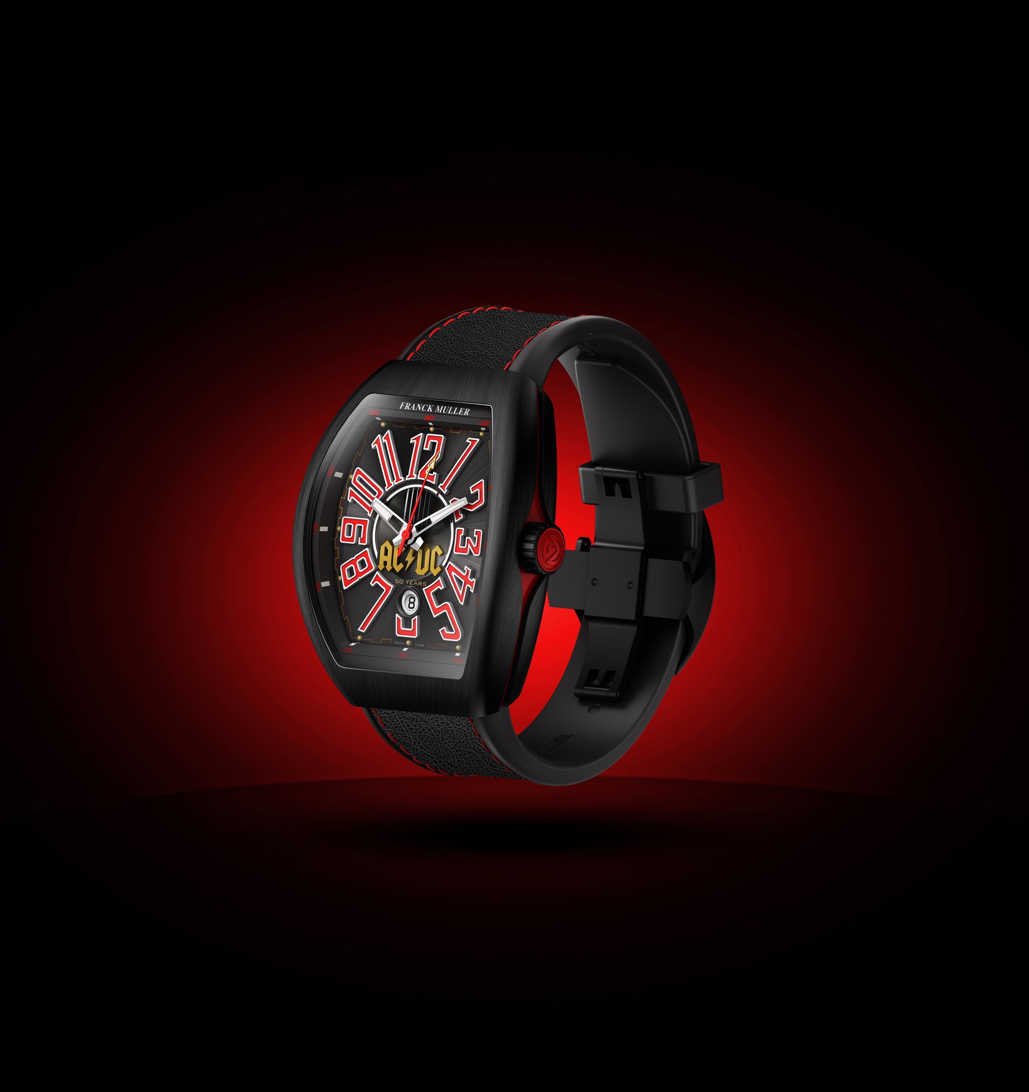 Franck Muller Vanguard AC/DC 50th Anniversary V43-SC-DT-ACDC-50TH-NR-BR Replica 4