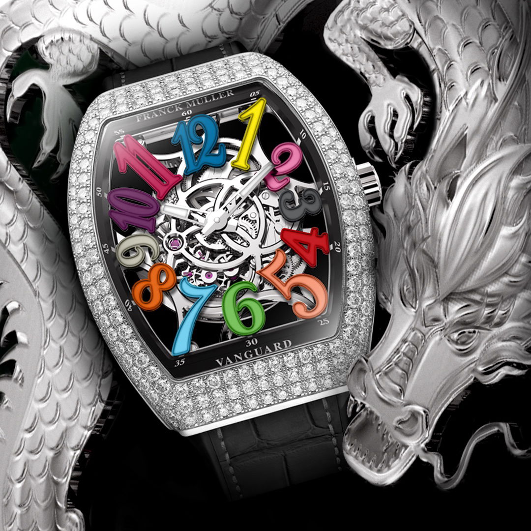 Franck Muller Vanguard Dragon Slim Skeleton V 41 S AT SQT COL DRM D DRAGON Replica 4