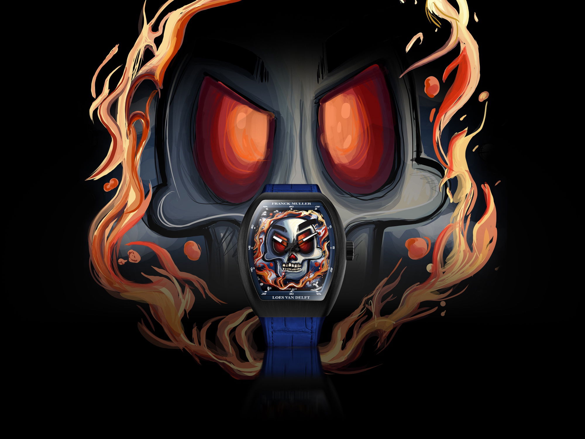 Franck Muller Vanguard Loes Van Delft Skull V 43 SC SKULL LOES VAN DELFT NR BR (NR) Replica 4