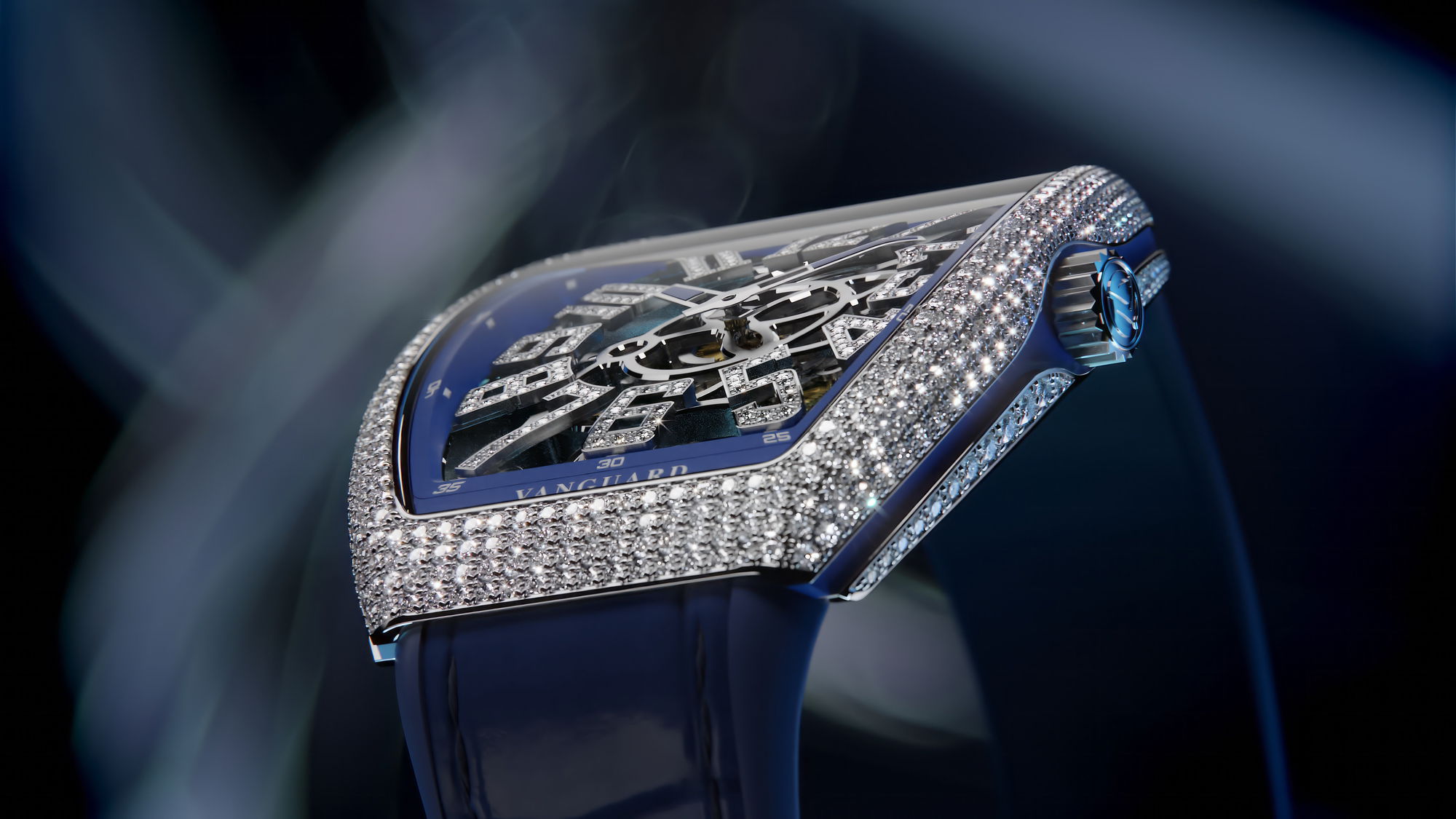 Franck Muller Vanguard? Slim Skeleton V 41 S AT SQT D NBR CD (BU) AC-OG Replica 4