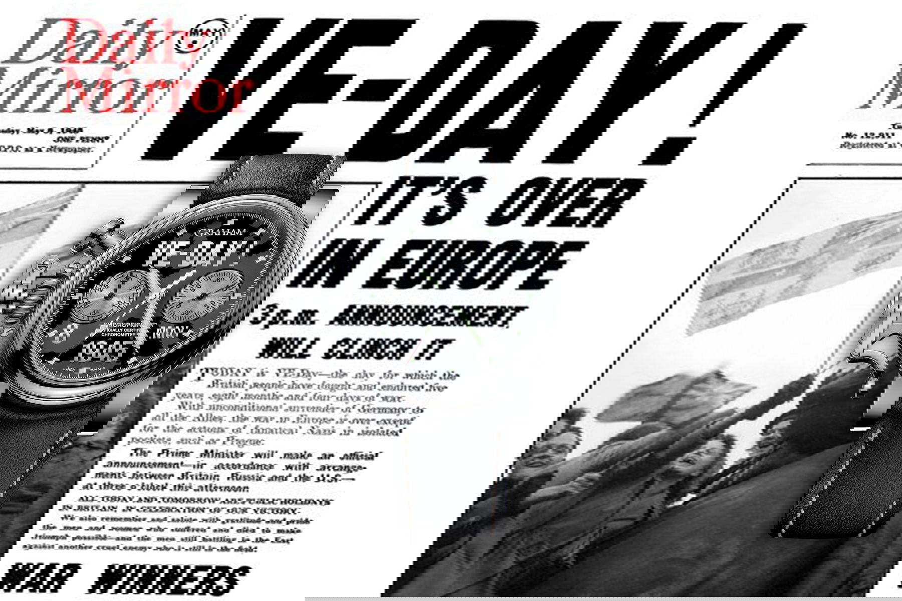 Graham Chronofighter Vintage Ltd C Ve-Day 2CVES.B12A Replica 4