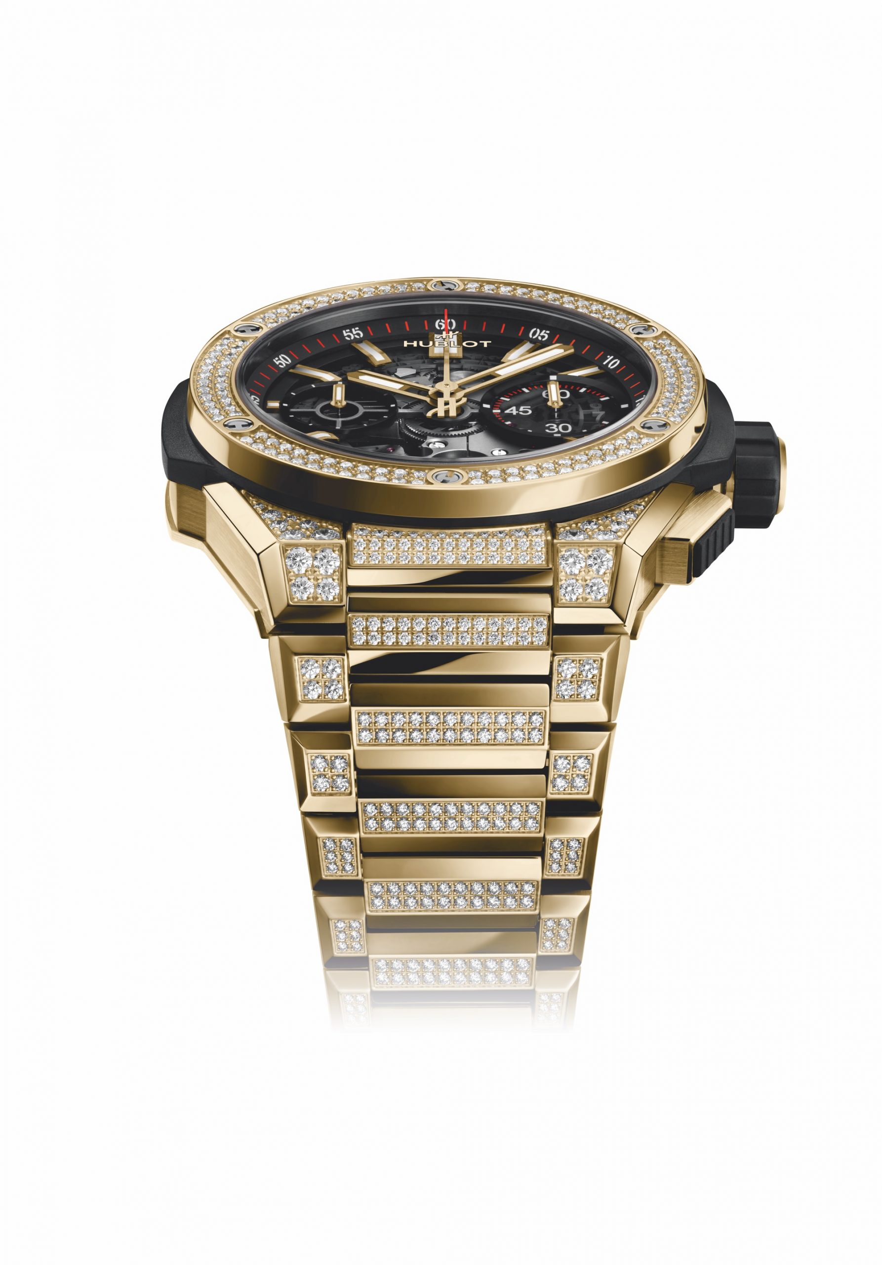 Hublot Big Bang Integral Yellow Gold Pave 451.VX.1130.VX.3704 Replica 4