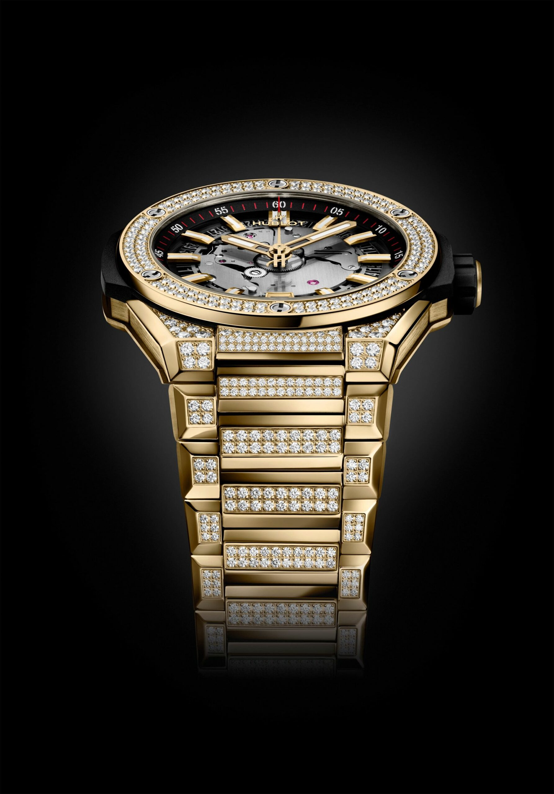 IMG_9081 Hublot Big Bang Integrated Time Only Yellow Gold Pave 456.VX.0130.VX.3704 Replica 4