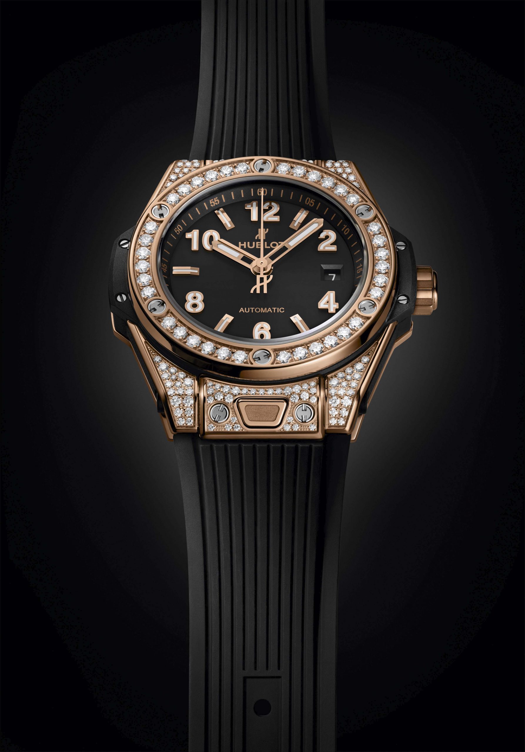 IMG_9081 Hublot Big Bang One Click King Gold Pave 33mm 485.OX.1180.RX.1604 Replica 4