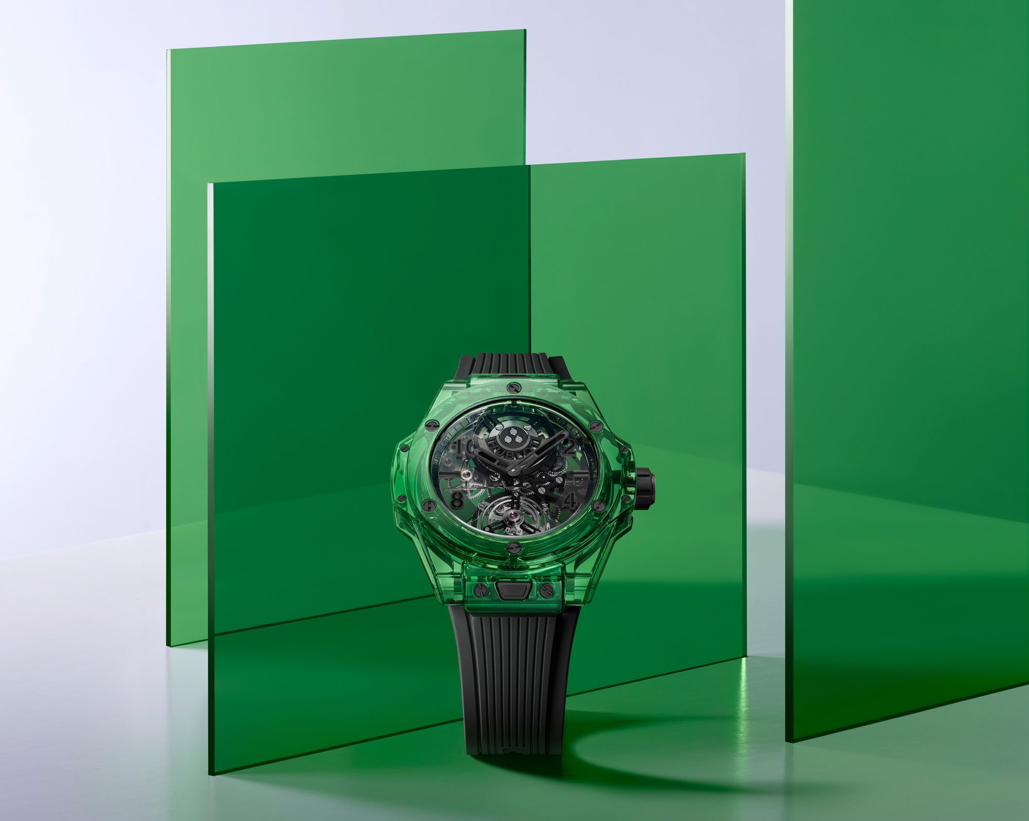 IMG_9081 Hublot Big Bang Tourbillon Automatic Green Saxem 429.JG.0110.RT Replica 4