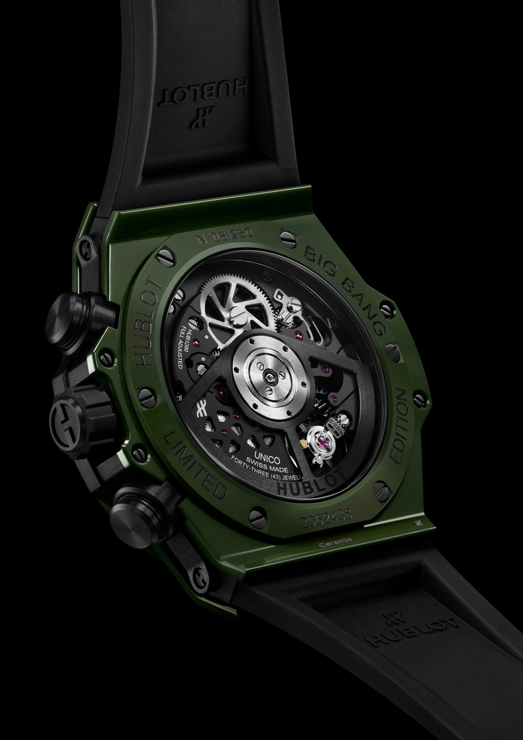 Hublot Big Bang Unico Dark Green Ceramic 442.GX.5210.RX Replica 4