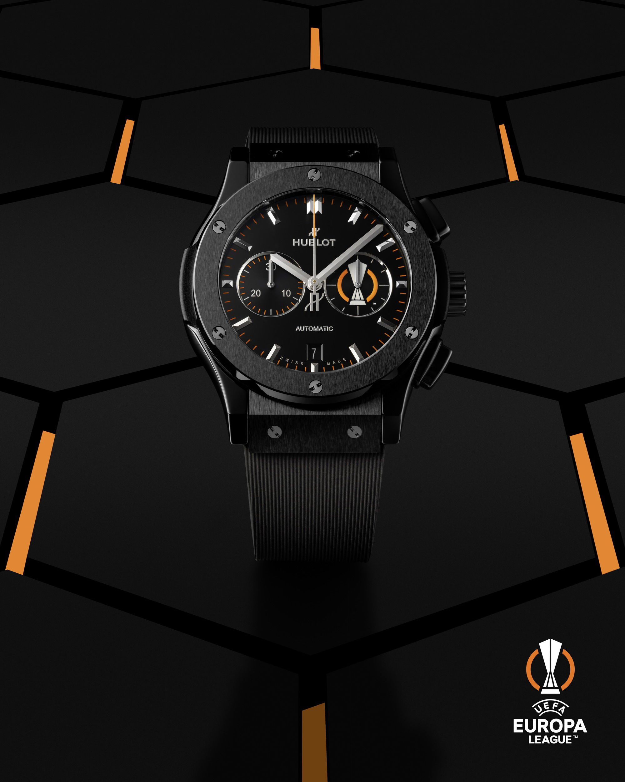 Hublot Classic Fusion Chronograph UEFA Europa League Ceramic 541.CM.1479.RX.UEL23 Replica 4