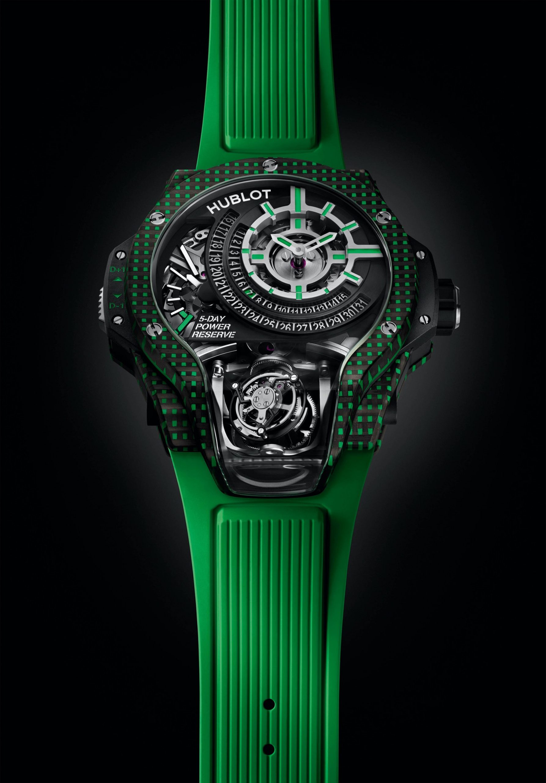 IMG_9081 Hublot MP-09 Tourbillon Bi-Axis 5 Days Power Reserve 3D Carbone 909.QDG.1120.RX Replica 4