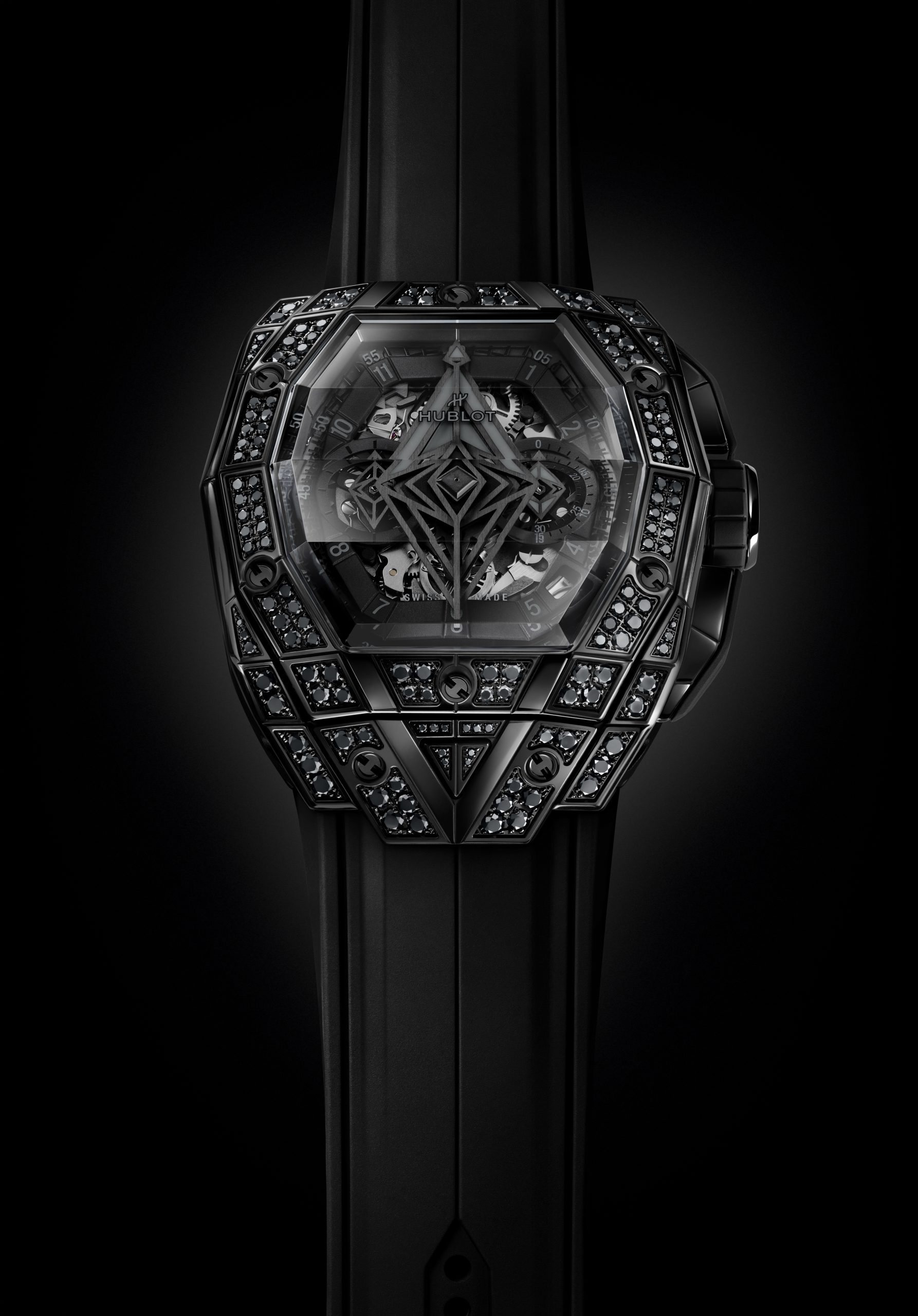 IMG_9081 Hublot Spirit of Big Bang Sang Bleu All Black Pave 648.CX.0114.RX.1600.MXM24 Replica 4