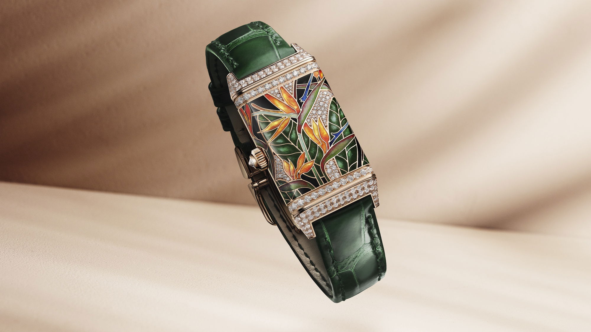 Jaeger-LeCoultre Reverso One Precious Flowers – Birds of Paradise Q3292421 Replica 4