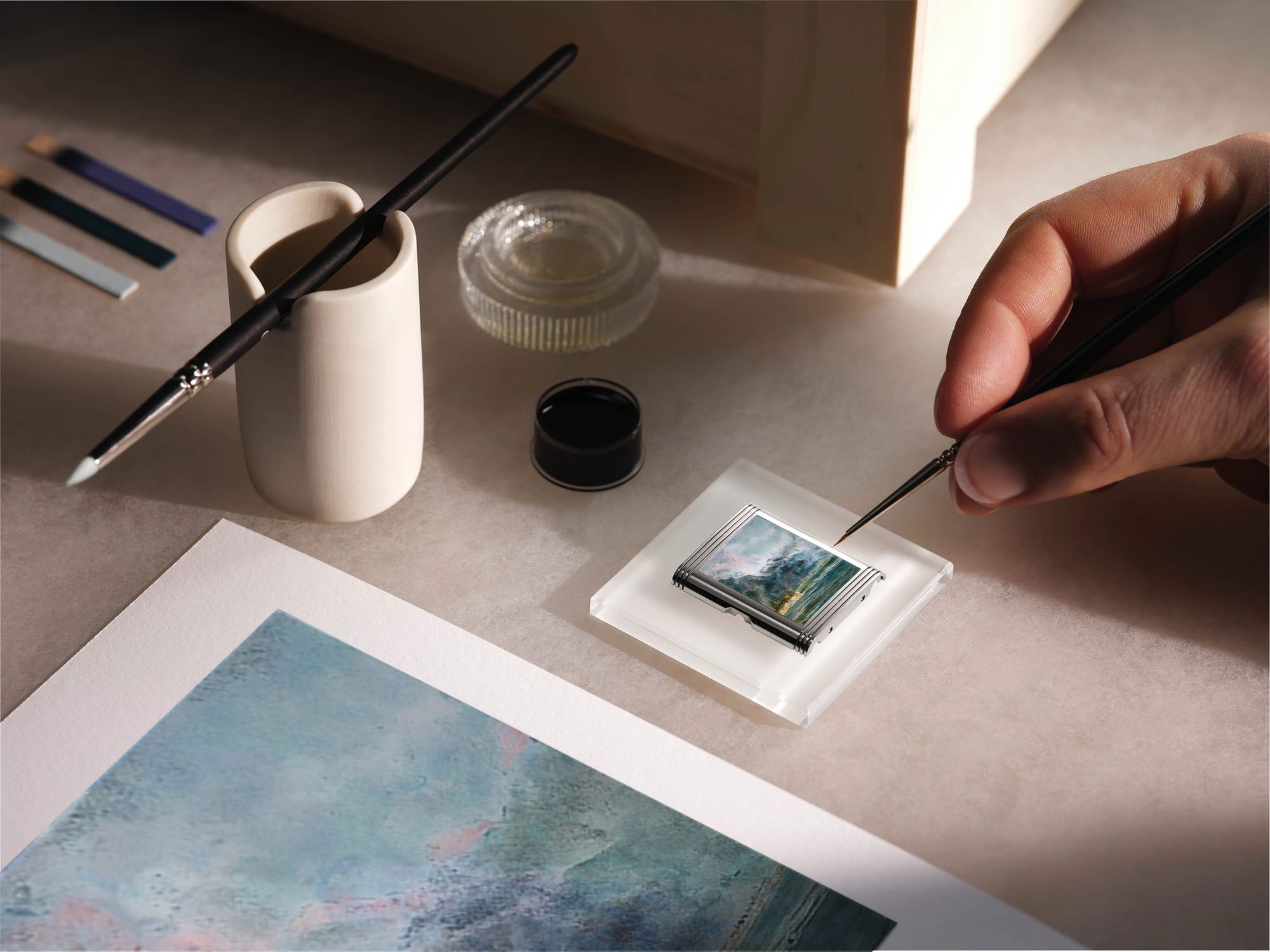 IMG_9081 Jaeger-LeCoultre Reverso Tribute Enamel Hidden Treasure – Courbet Q39334C2 Replica 4