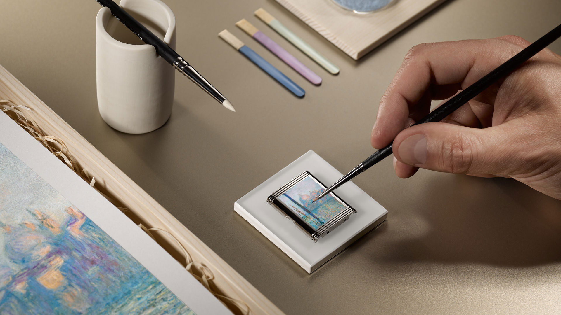 Jaeger-LeCoultre Reverso Tribute Enamel Monet – The Grand Canal Q39334M5 Replica 4