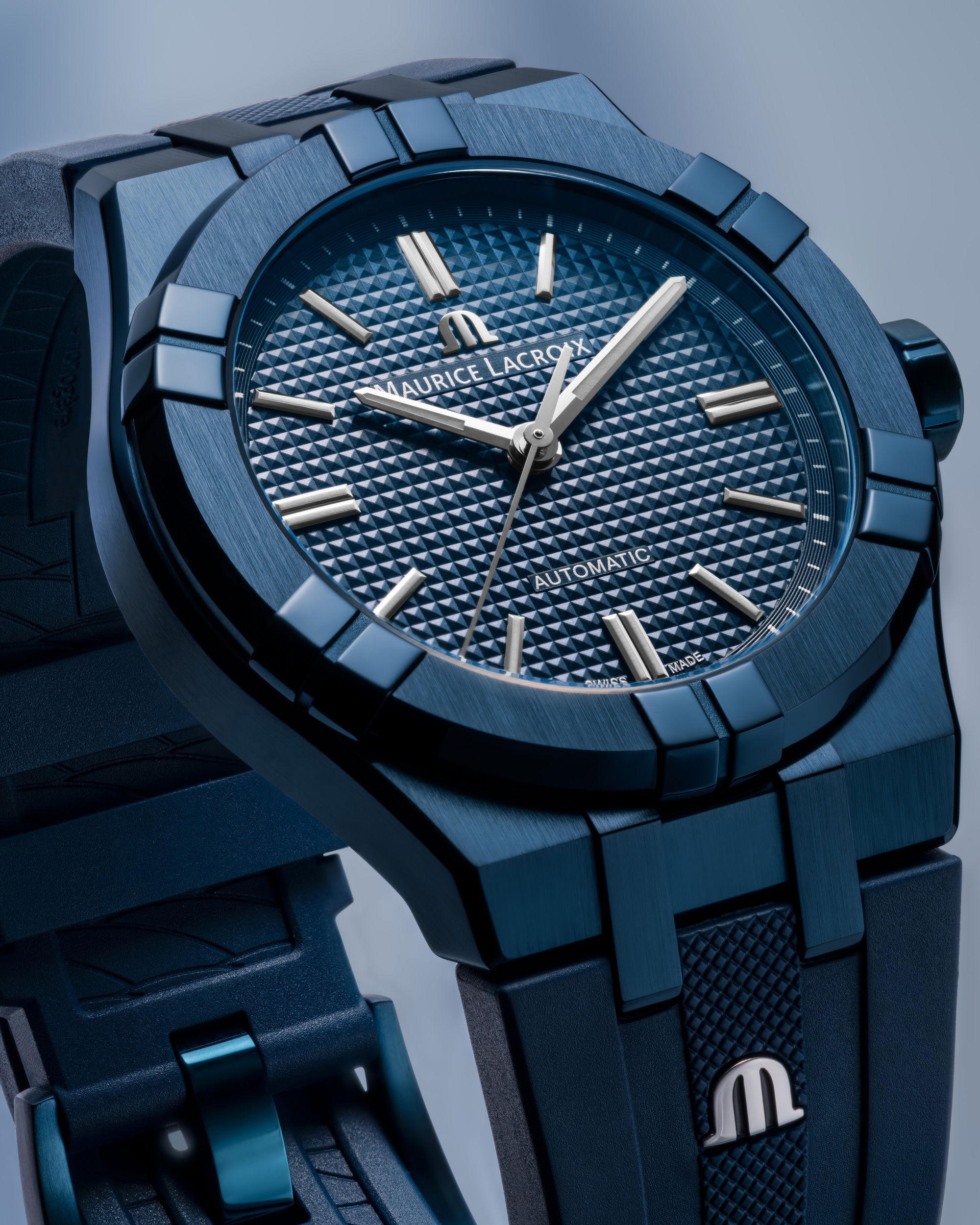 Maurice Lacroix Aikon Automatic 39 Blue PVD Limited Edition AI6007-PVC00-430-4 Replica 4
