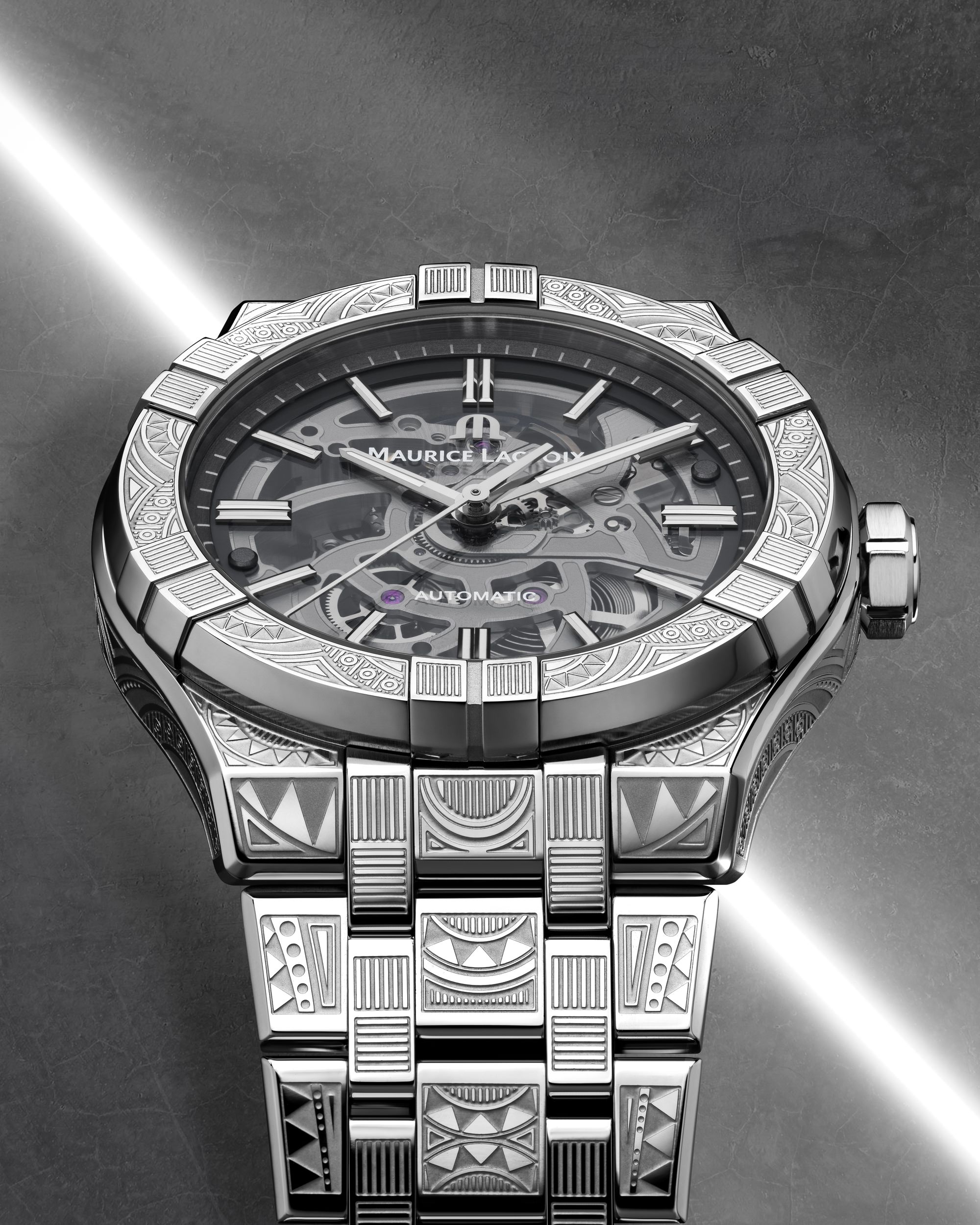 IMG_9081 Maurice Lacroix Aikon Automatic Skeleton 39 AI6007-SS009-030-1 Replica 4