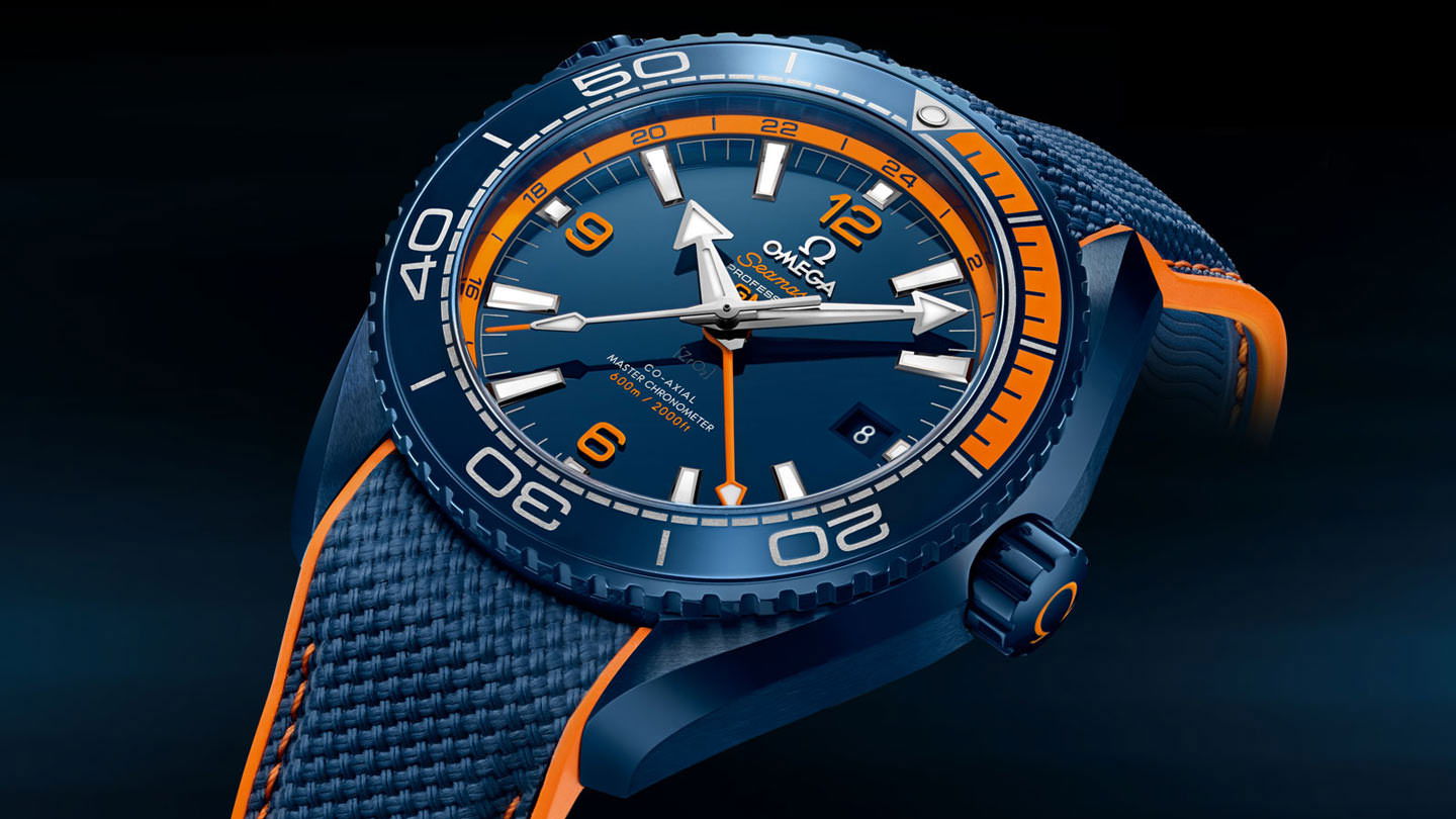 Omega Seamaster Planet Ocean 600M Co-axial Master Chronometer GMT 45.5?mm Big Blue 215.92.46.22.03.001 Replica 4