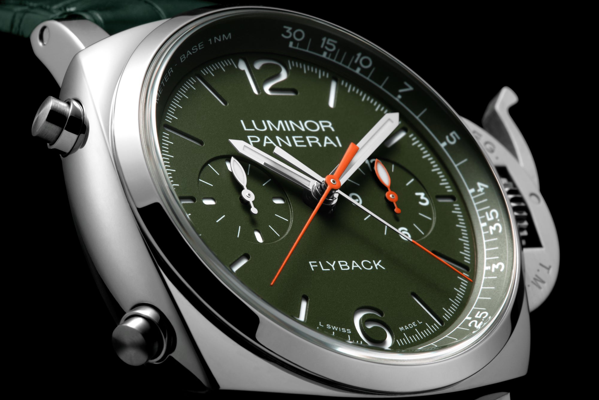 Panerai Luminor Chrono Flyback Verde Militare PAM01296 Replica 4