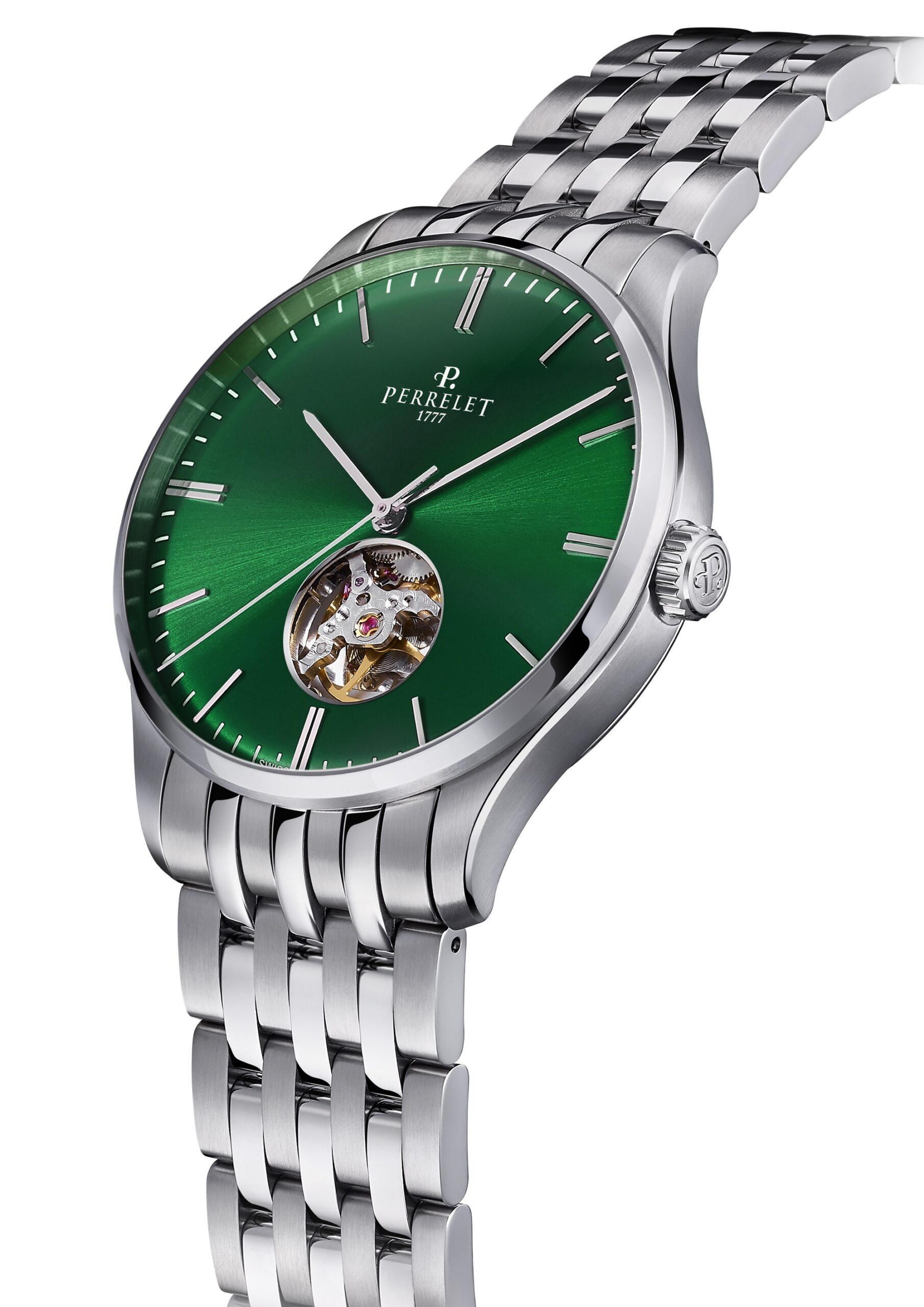 IMG_9081 Perrelet Weekend Open Heart Green A1302/7 Replica 4