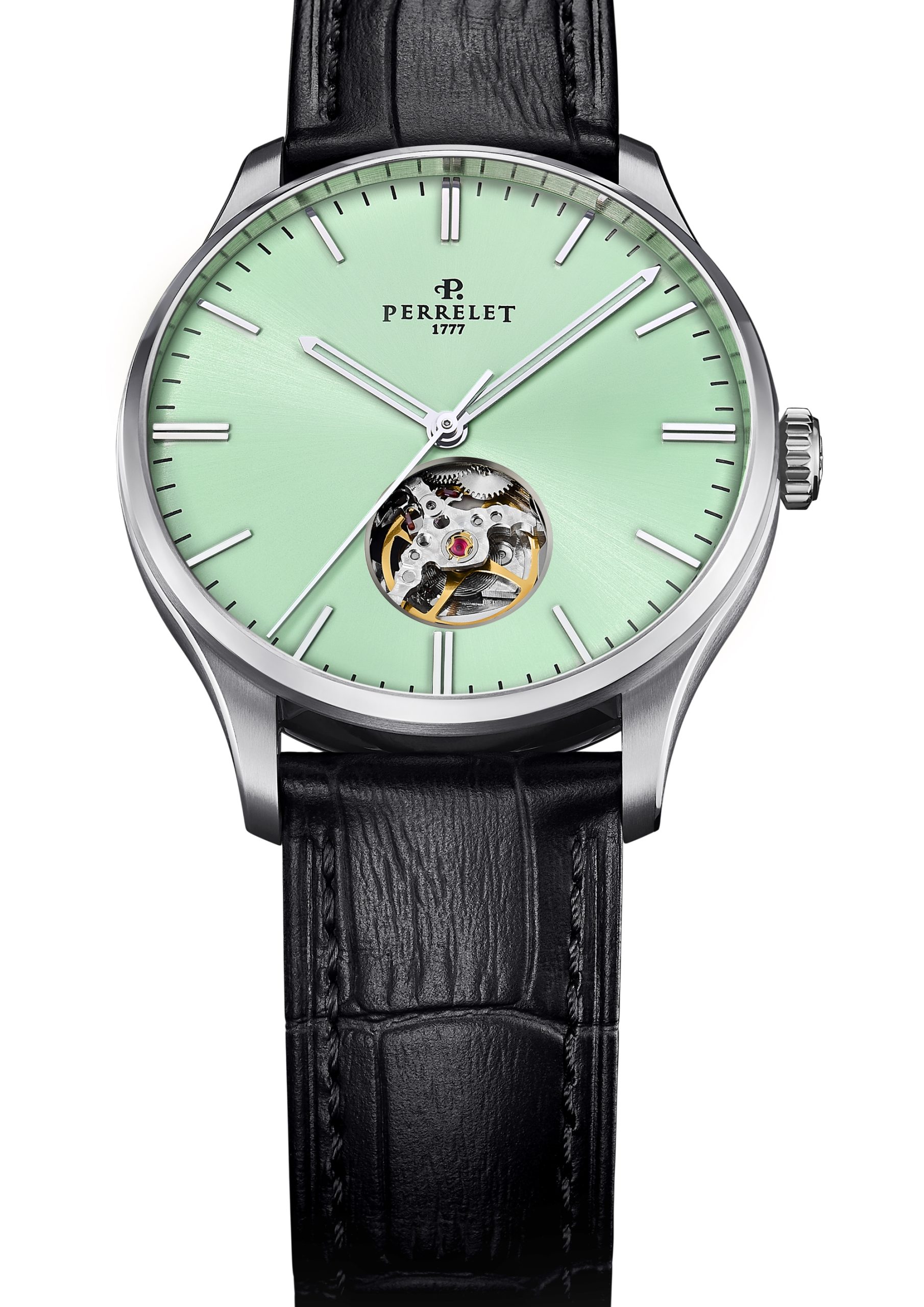 IMG_9081 Perrelet Weekend Open Heart Green Mint A1302/C Replica 4