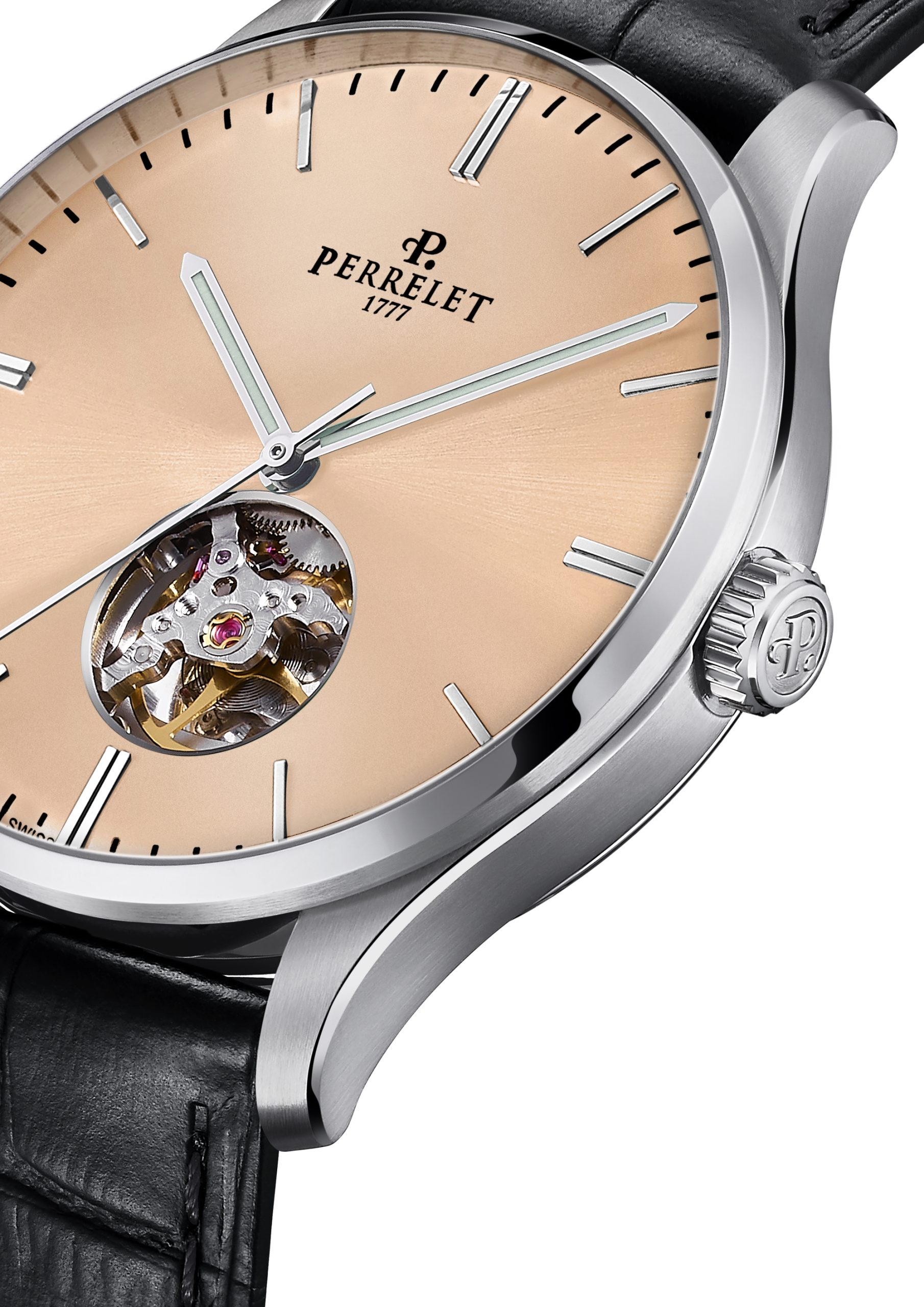 Perrelet Weekend Open Heart Salmon A1302/E Replica 4