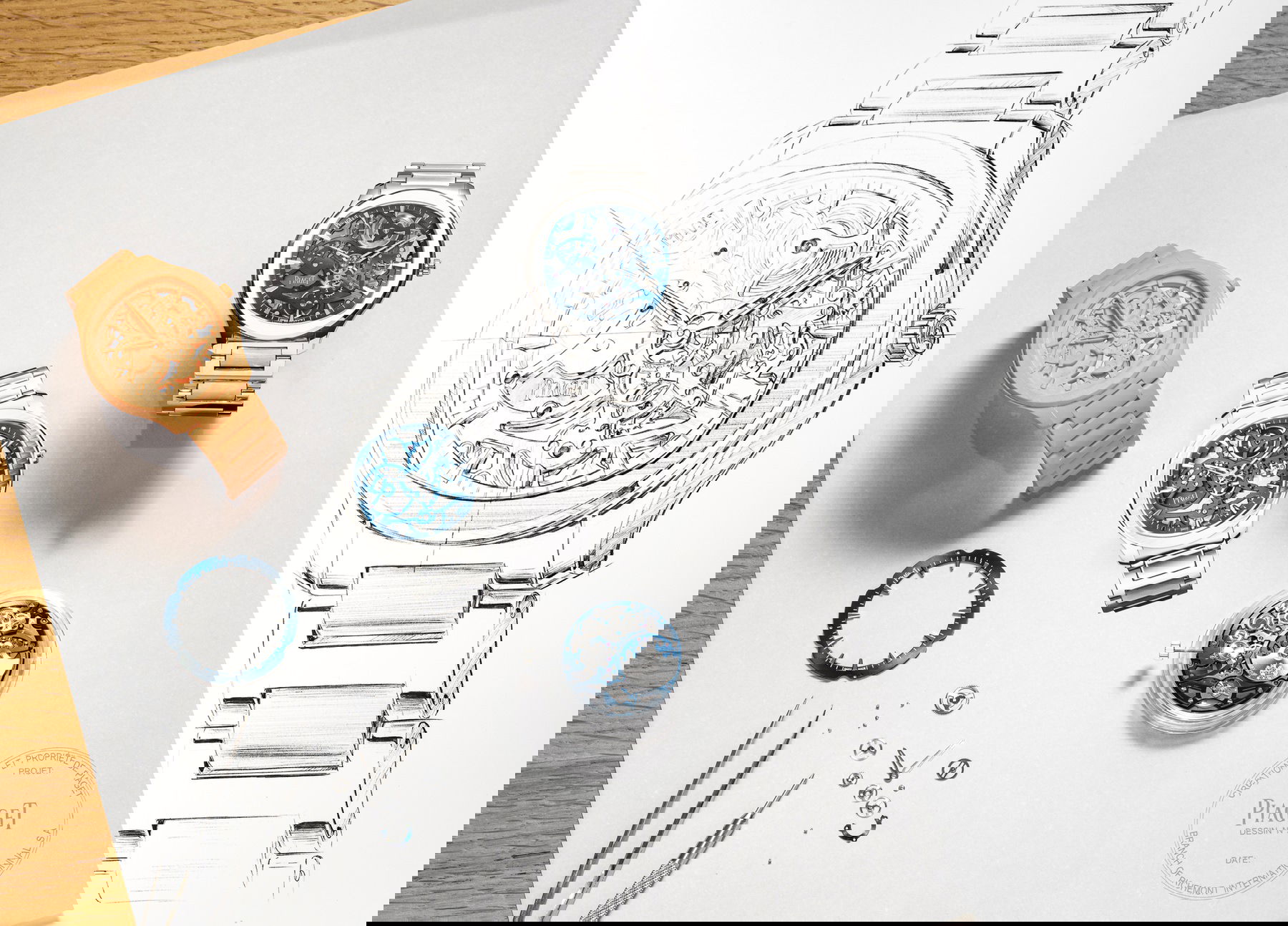 Piaget Polo Blue Skeleton G0A45004 Replica 4