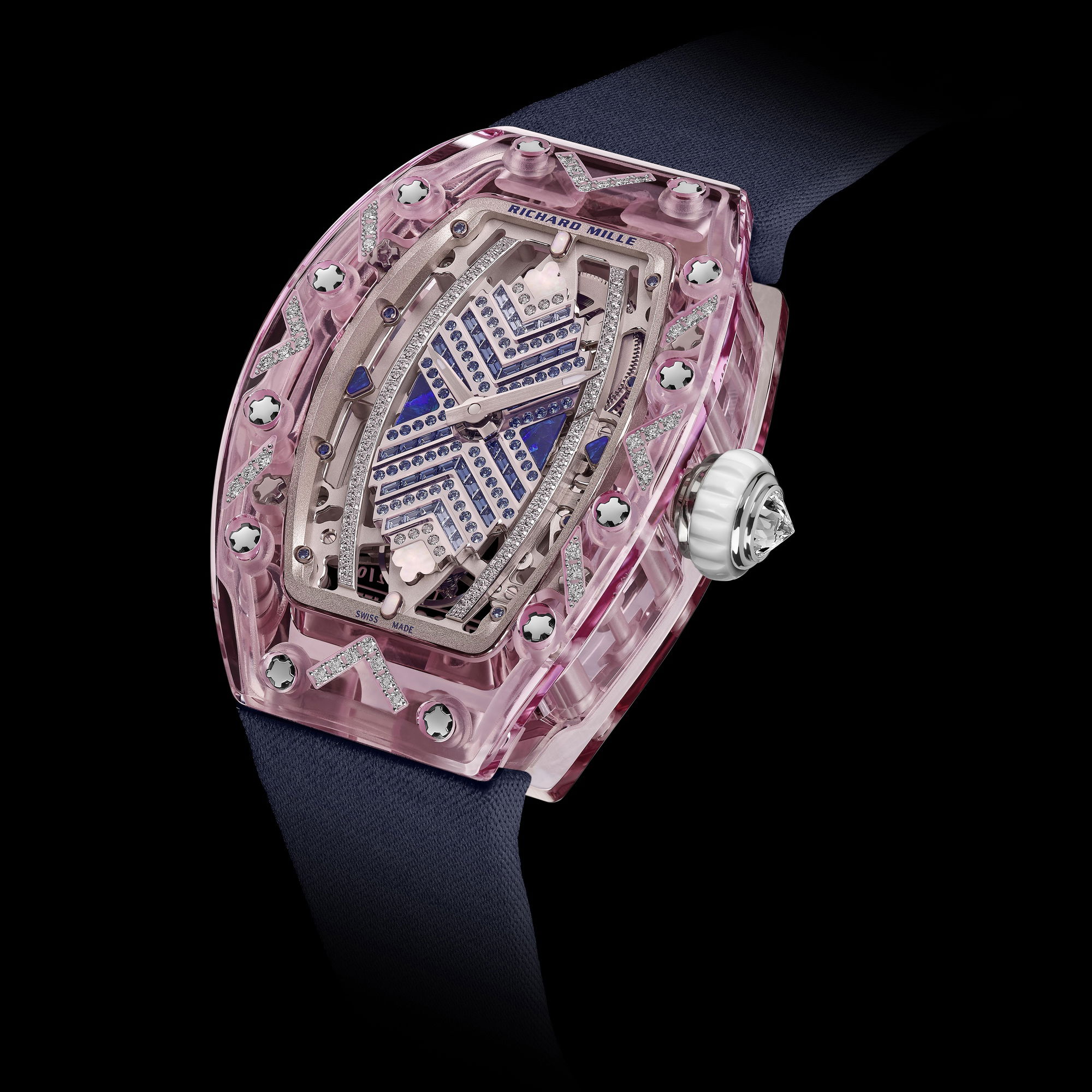 Richard Mille RM 07-02 Automatic Sapphire Pink Set rm-07-02 Replica 4