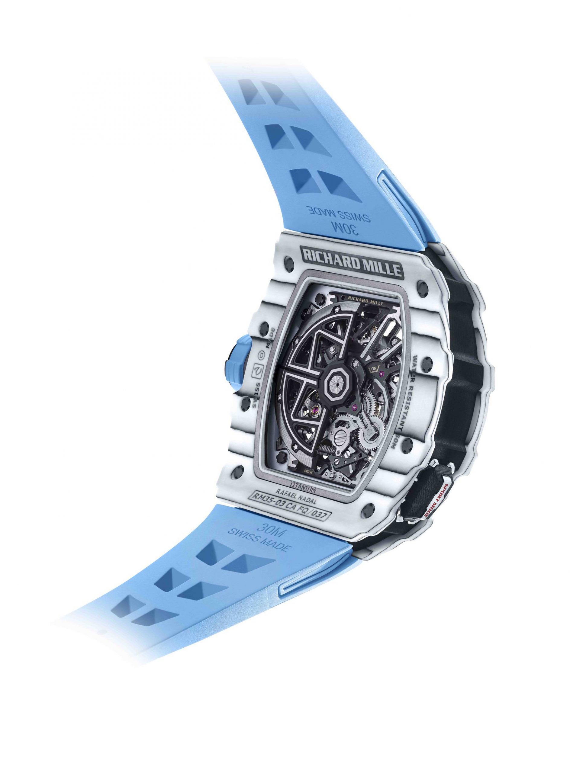 Richard Mille RM 35-03 Automatic Winding Rafael Nadal White Quartz TPT rm-35-03 Replica 4