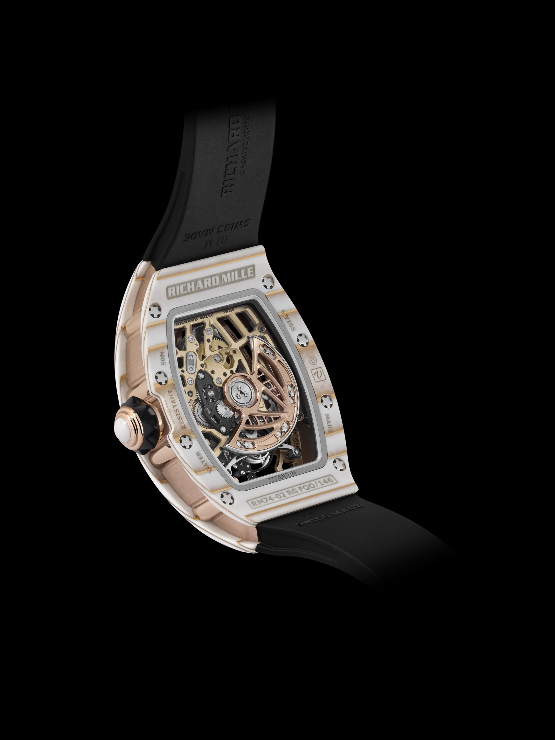 Richard Mille RM 74-02 Automatic Tourbillon Gold Quartz TPT? rm-74-02 Replica 4