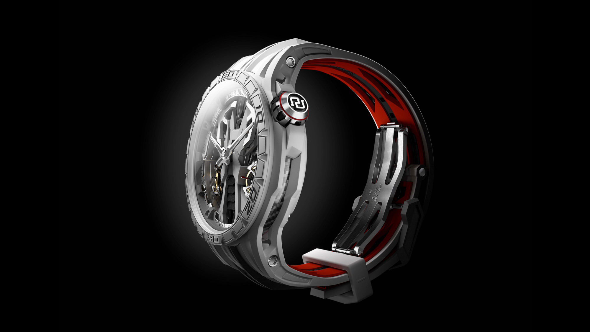 Roger Dubuis Excalibur Spider Countach White Mineral Composite Fiber RDDBEX0988 Replica 4