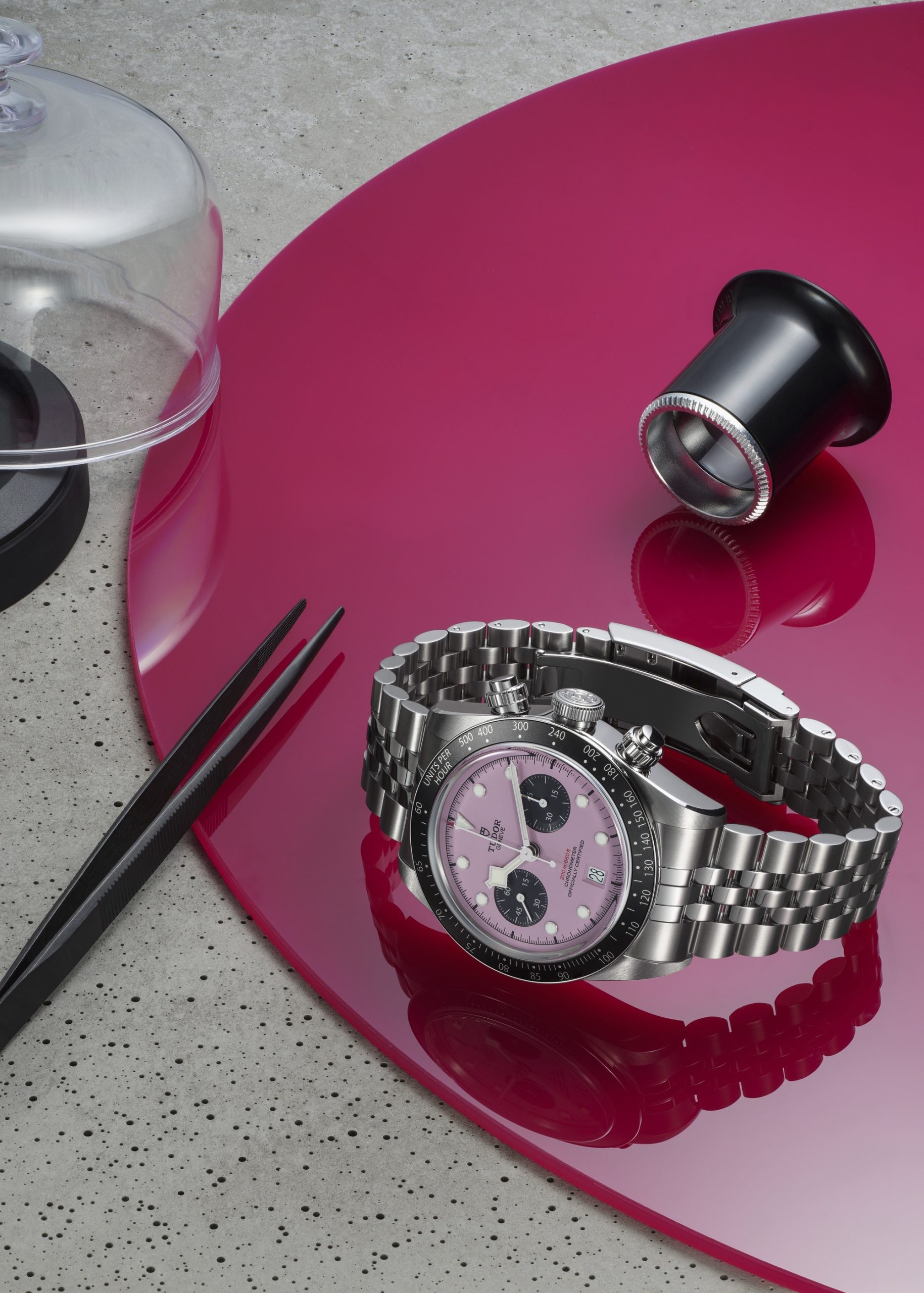 IMG_9081 TUDOR Black Bay Chrono Pink 79360N-0019 Replica 4