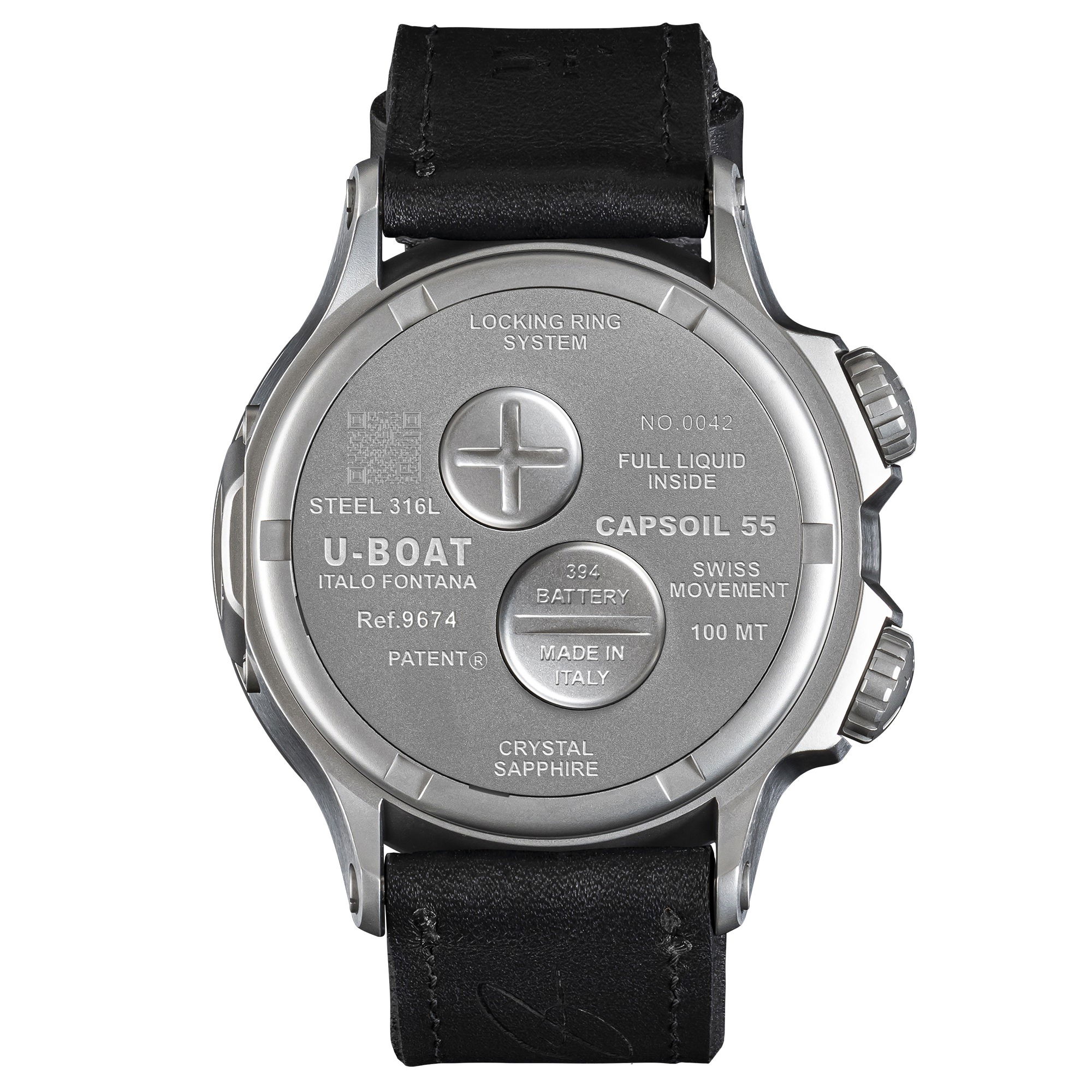 U-Boat Capsoil Doppiotempo 55 SS Red 9674 Replica 4