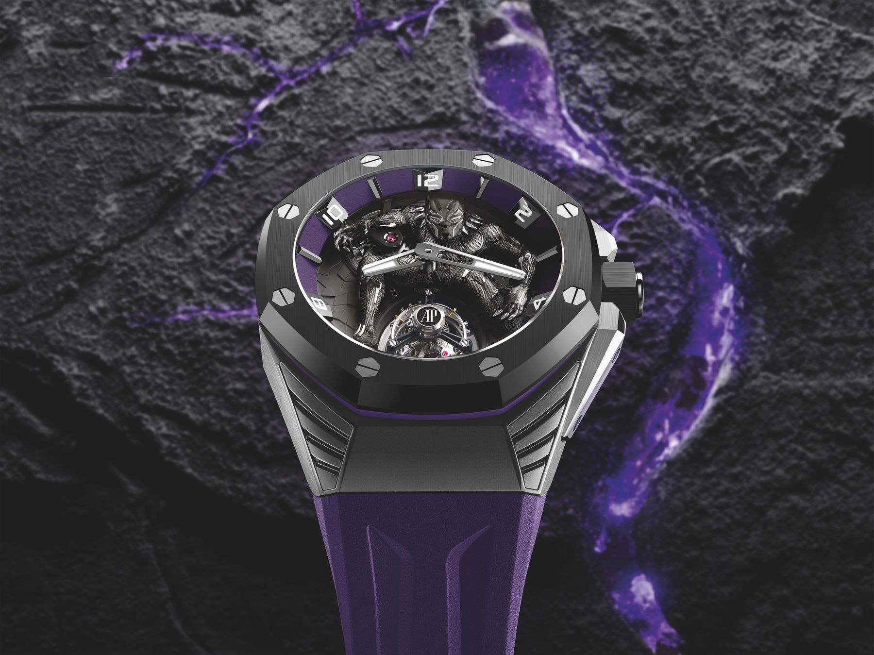 Audemars Piguet Royal Oak Concept Black Panther Flying Tourbillon 26620IO.OO.D077CA.01 Replica 5