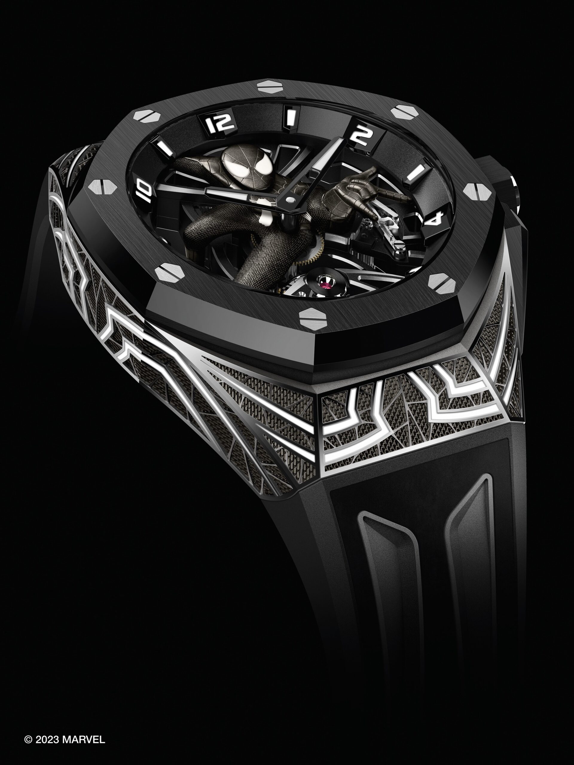 IMG_9081 Audemars Piguet Royal Oak Concept Tourbillon “Black Suit Spider Man” 26632CN.OO.D100CA.01 Replica 5