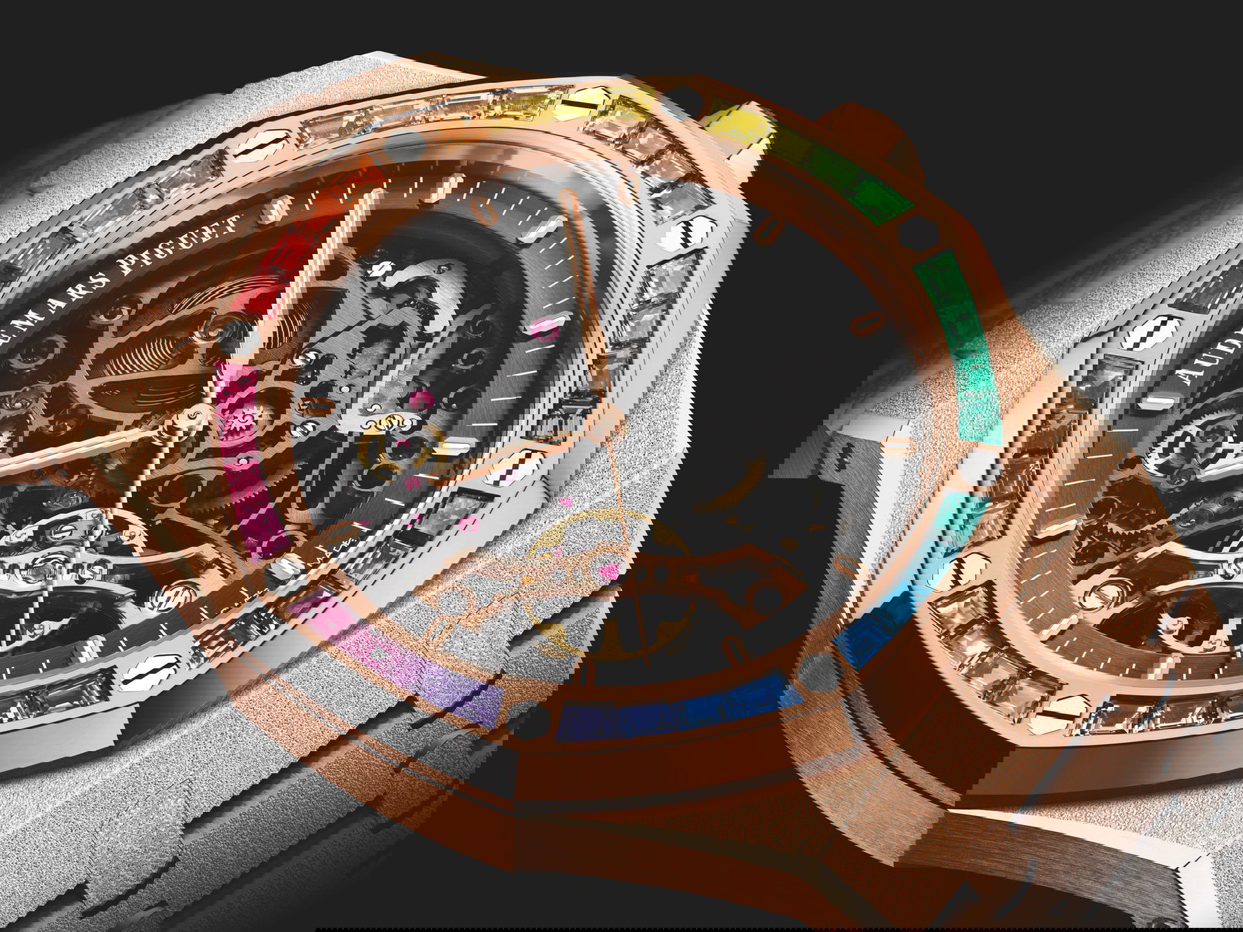 IMG_9081 Audemars Piguet Royal Oak Frosted Gold Double Balance Wheel Openworked 15412OR.YG.1224OR.01 Replica 5