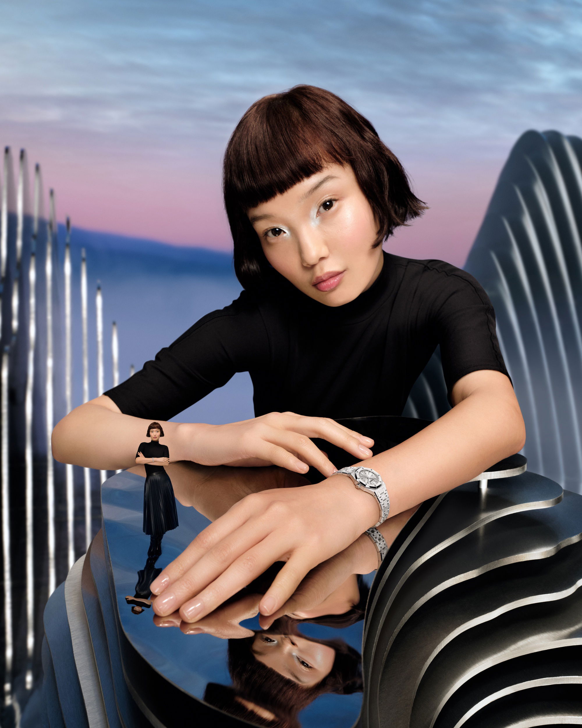 Audemars Piguet Royal Oak Mini Frosted Gold Quartz 23 67630BC.GG.1312BC.01 Replica 5